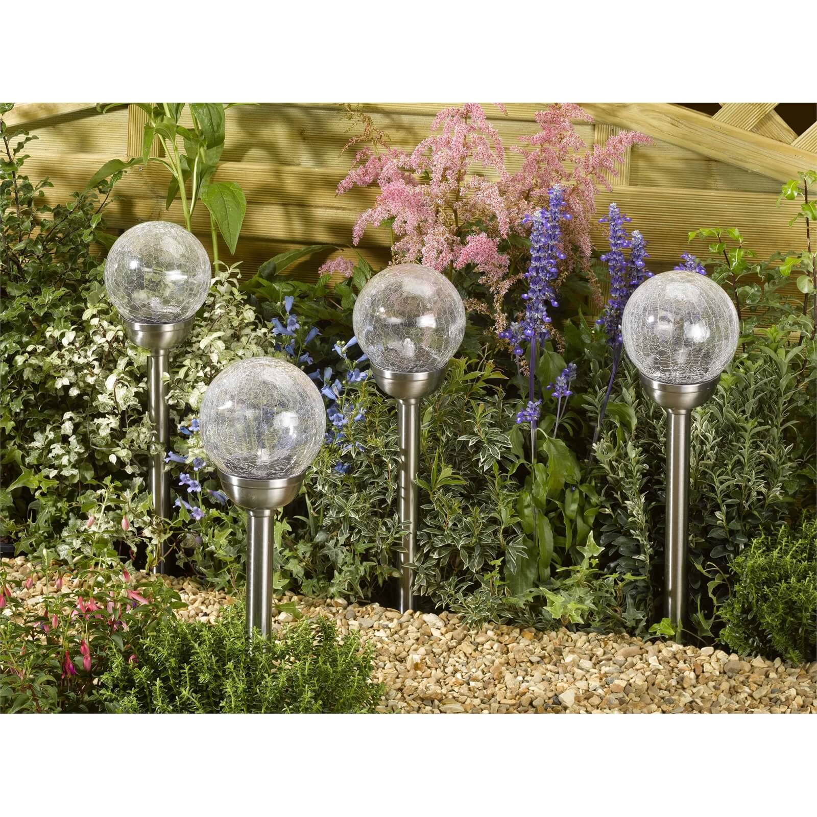 Large Crackle Ball Solar Stake - 12cm
