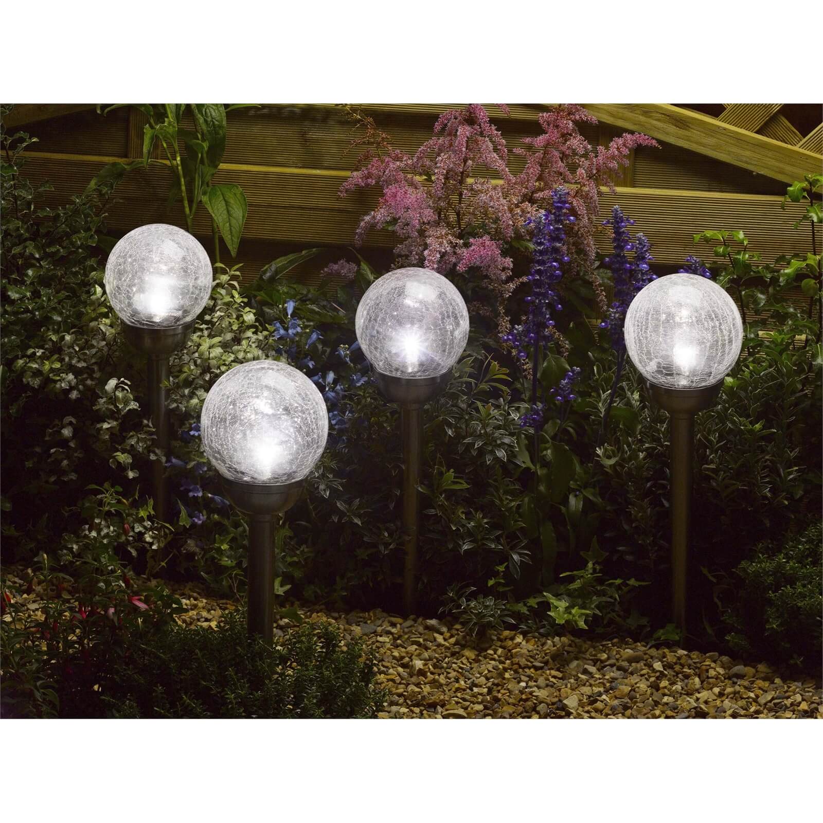 Large Crackle Ball Solar Stake - 12cm