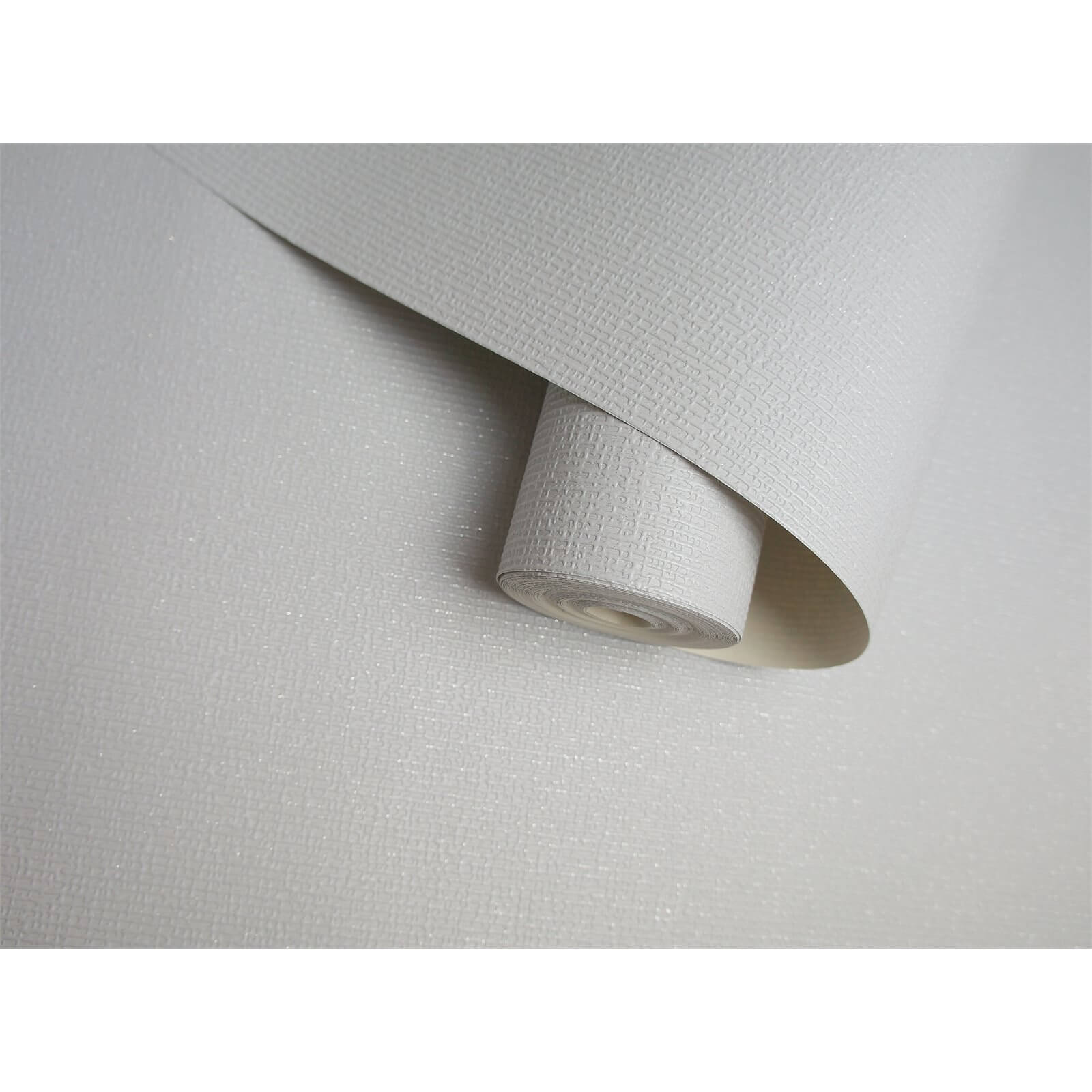 Holden Decor Astonia Plain Textured Glitter Grey Wallpaper