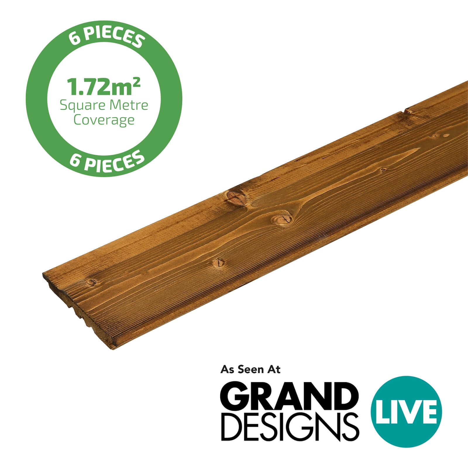 Premium Timber Cladding SertiWOOD Viking White Oak Secret Fix (6 Pack) 1.72m2