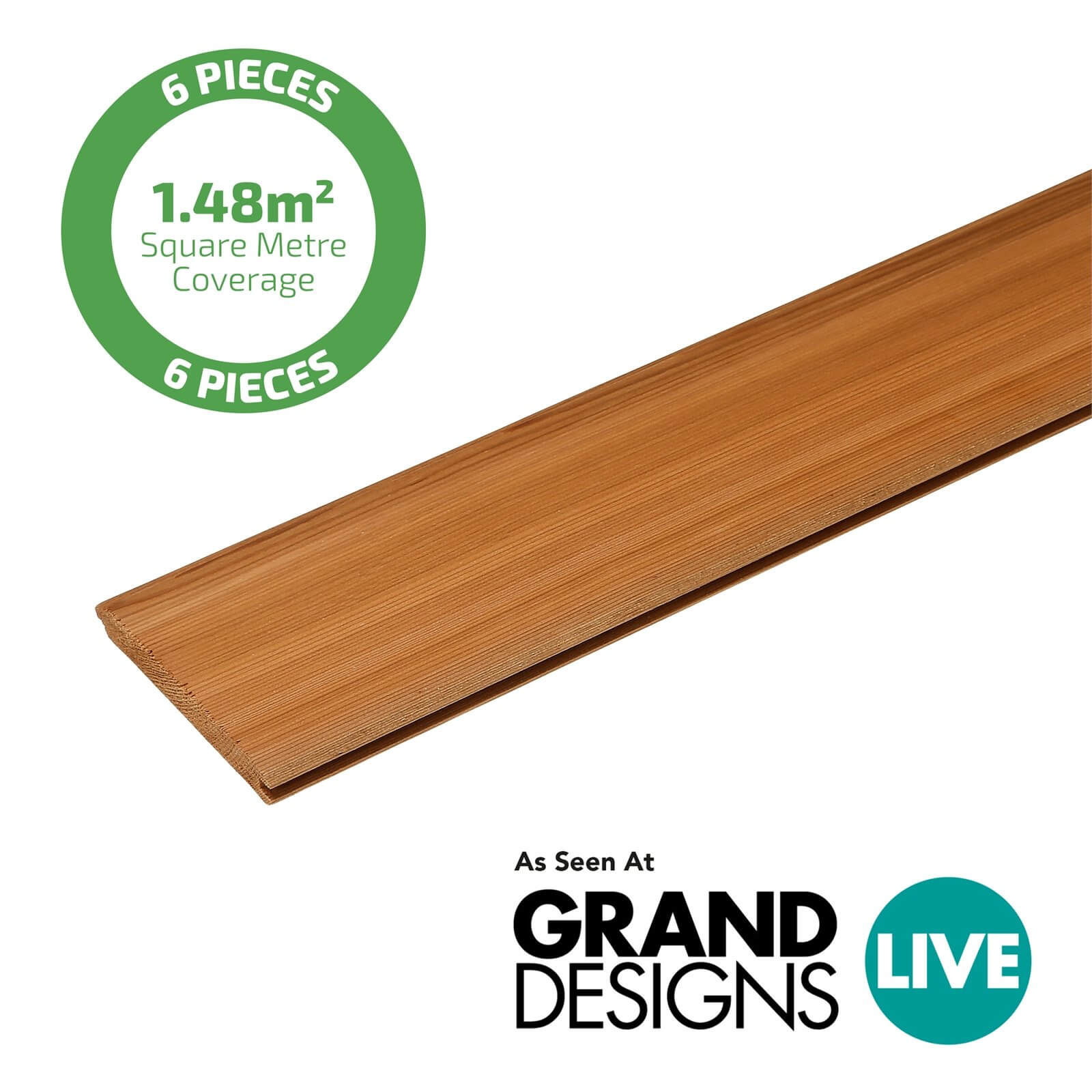 Western Red Cedar SertiWOOD Cladding Tongue and Groove TGV (6 Pack) 1.48m2