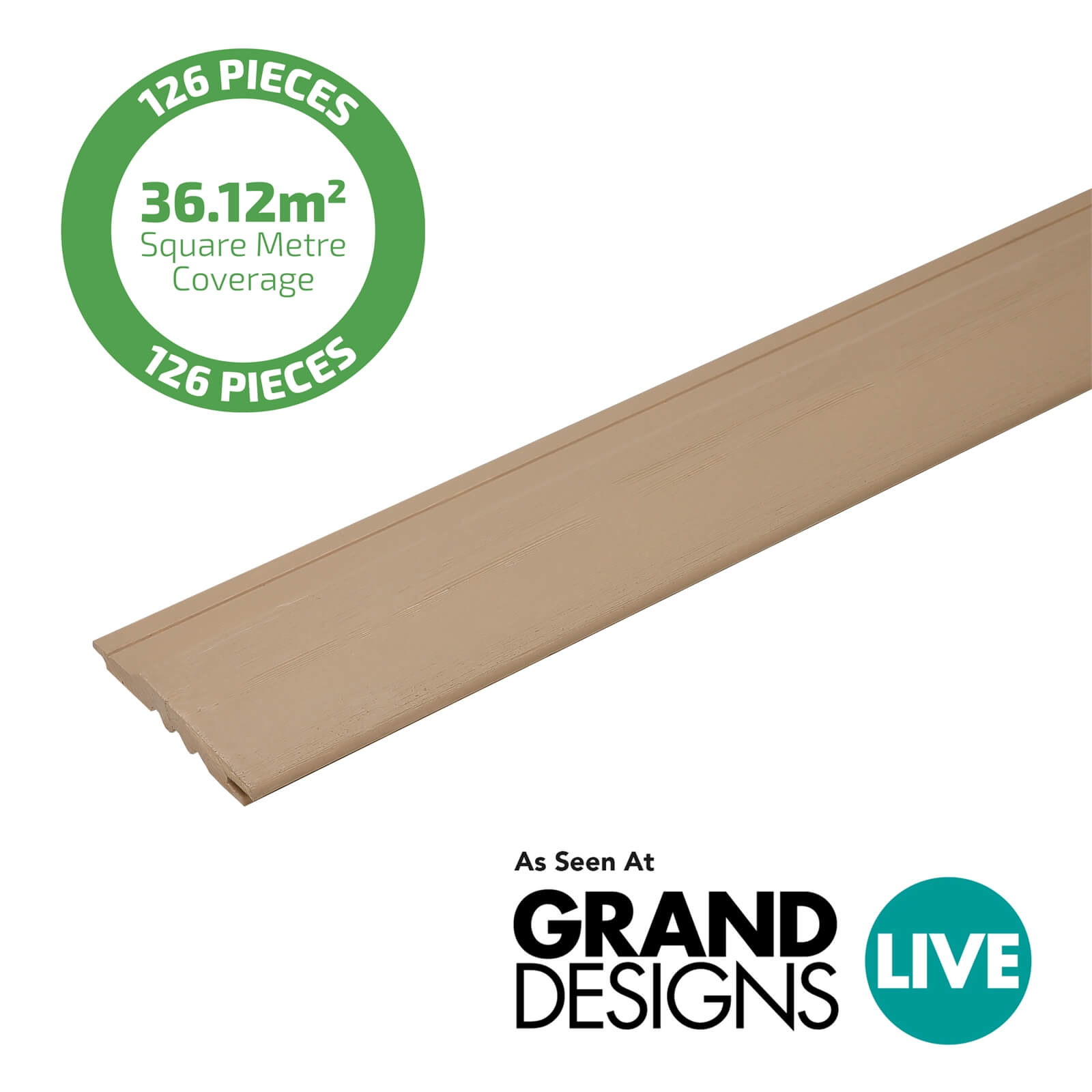 Premium Timber Cladding SertiWOOD Viking Grey Beige Secret Fix (126 pack) 36.12m2