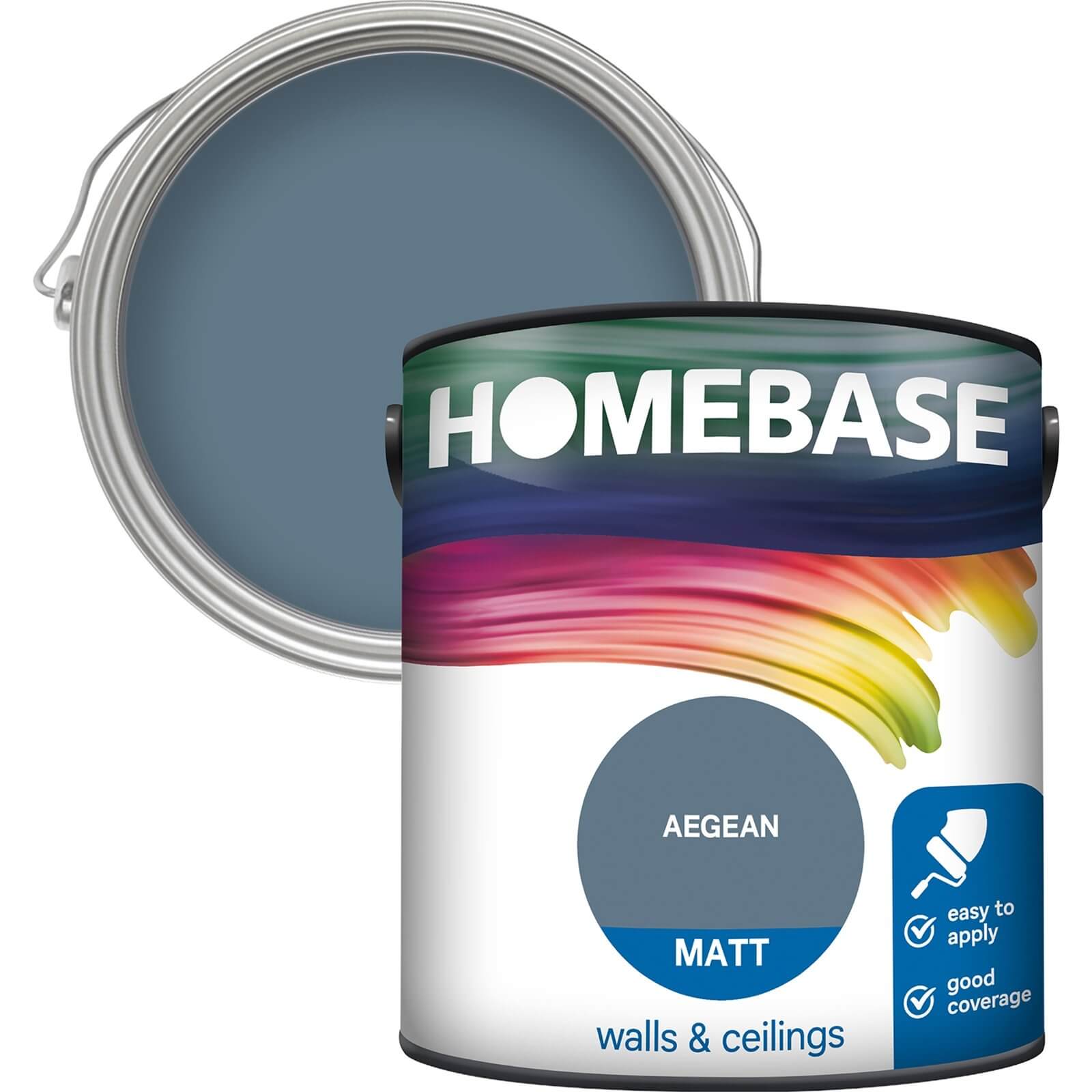 Homebase Matt Emulsion Paint Aegean - 2.5L