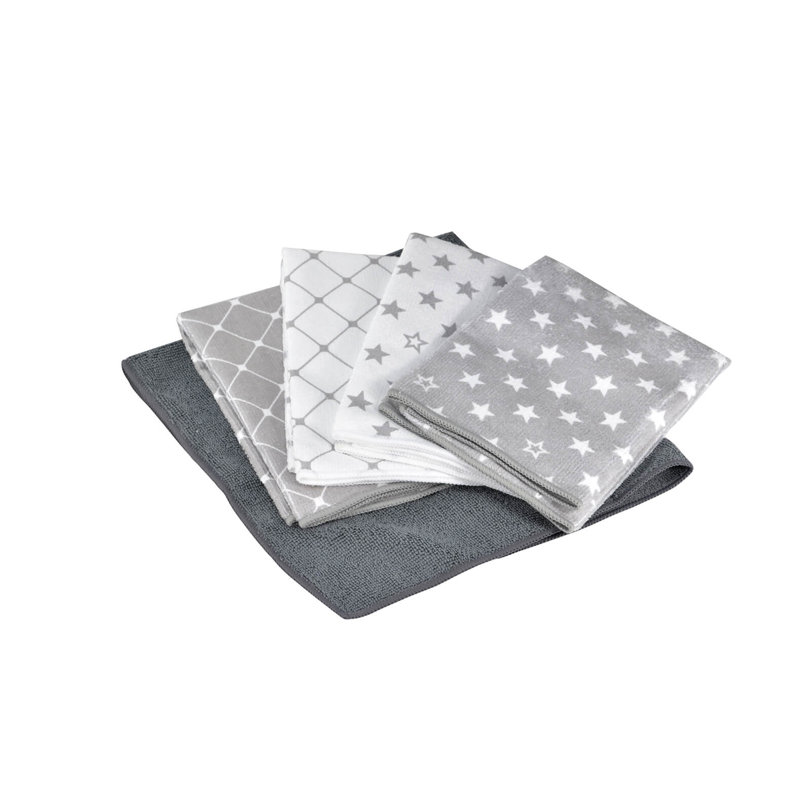 5 pack of Microfibre Patterned Cleaning Cloths