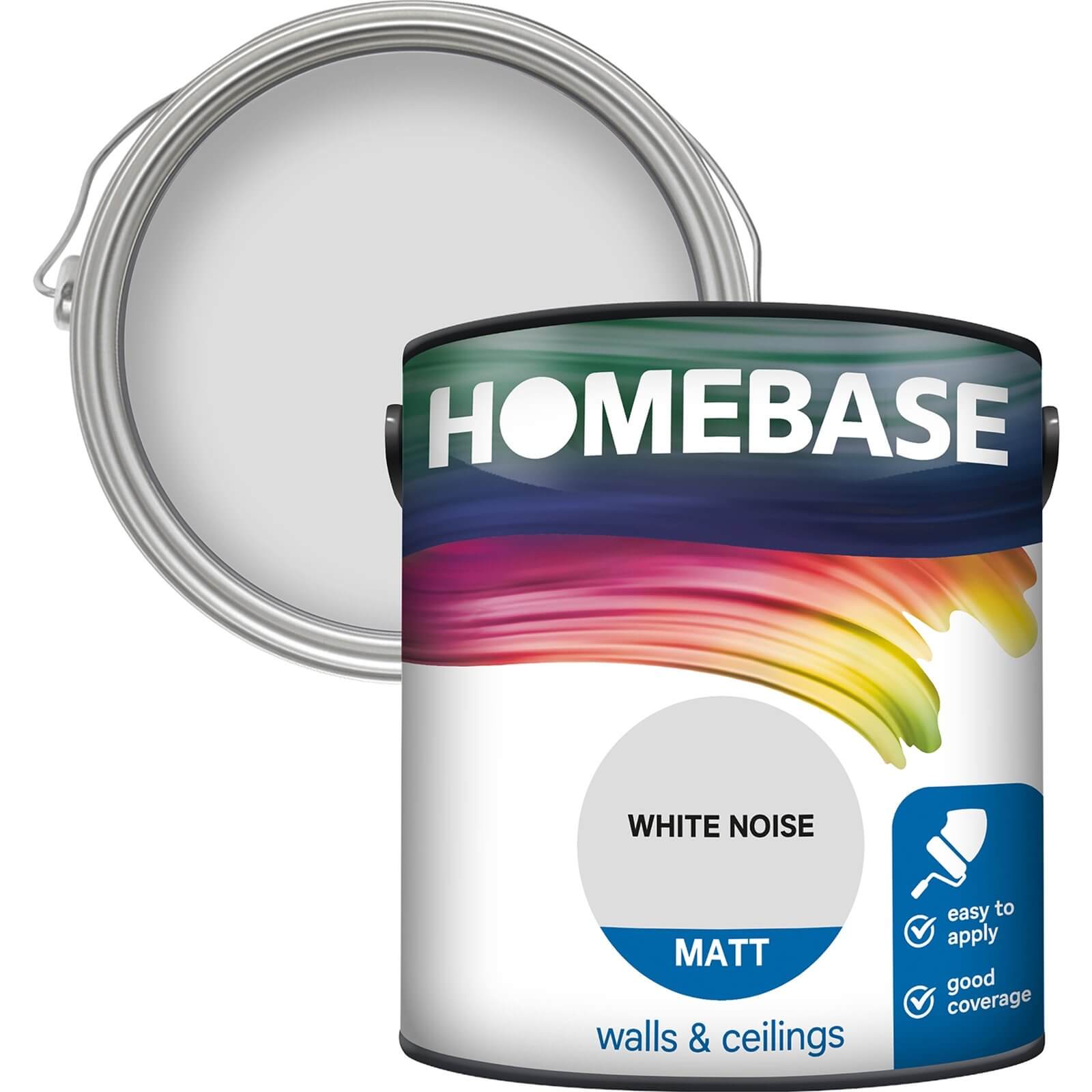 Homebase Matt Emulsion Paint White Noise - 2.5L