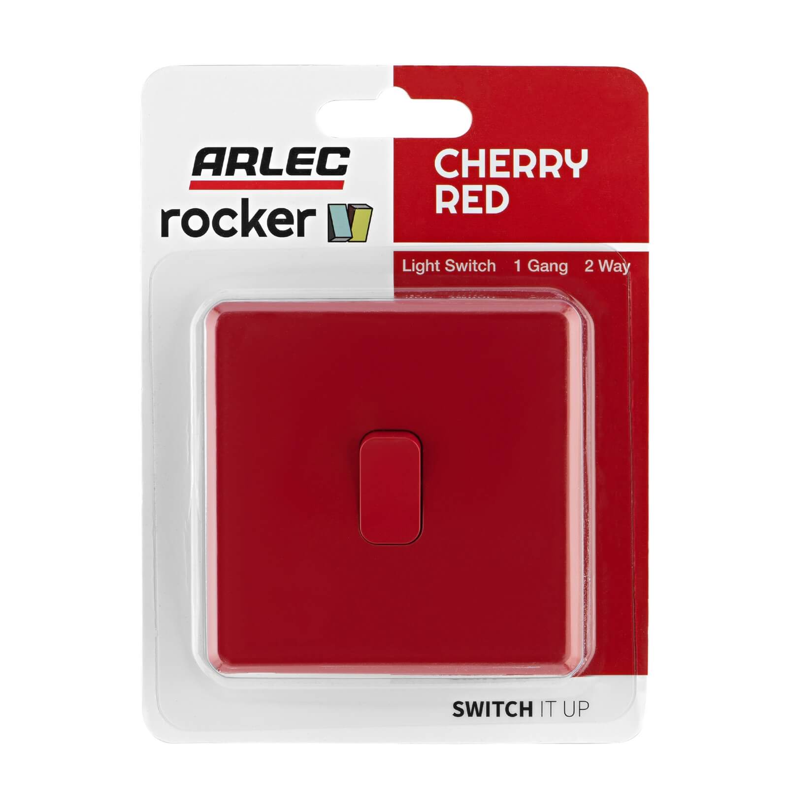 Arlec Rocker 10A 1Gang 2Way Cherry Red Single light Switch