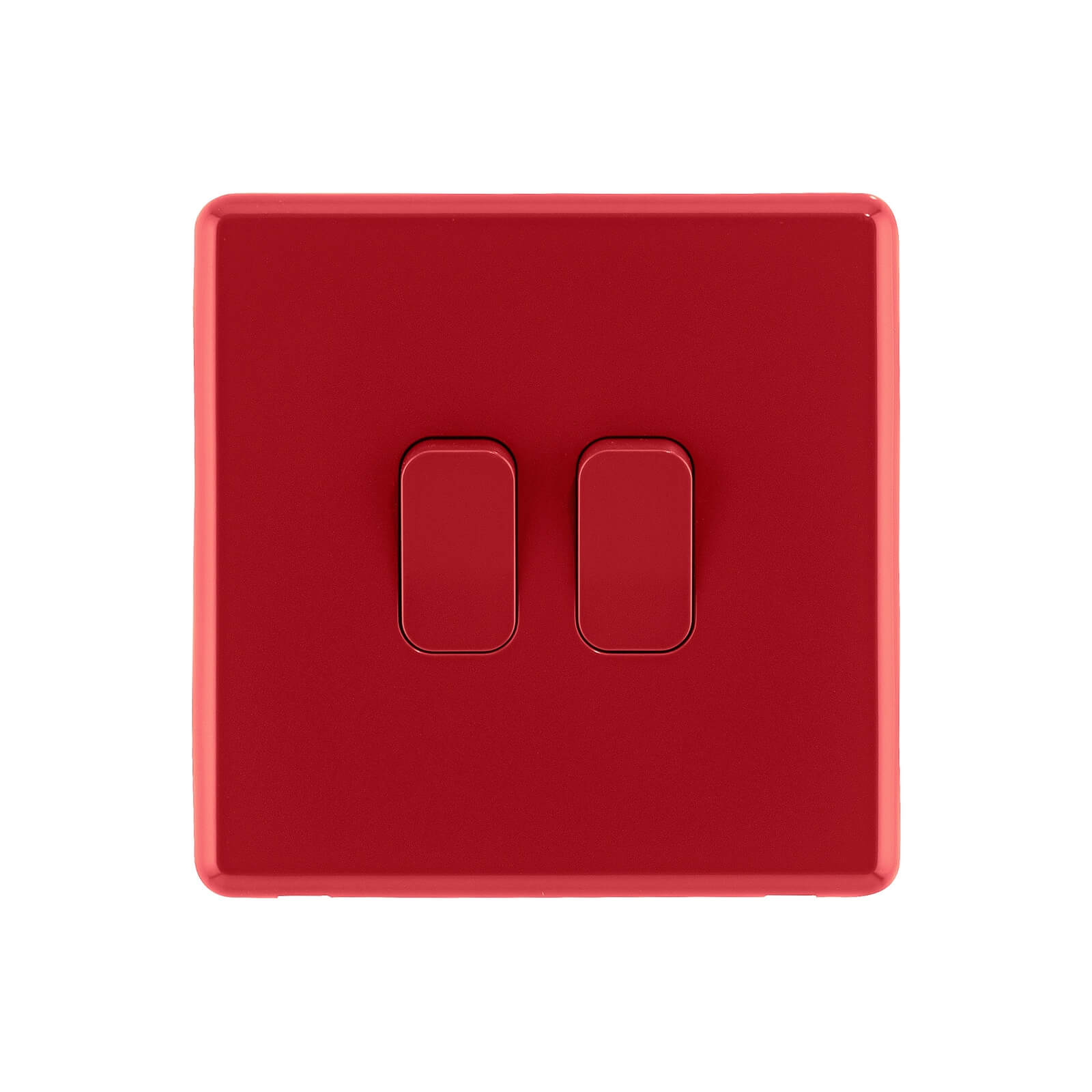 Arlec Rocker 10A 2Gang 2Way Cherry Red Double light switch