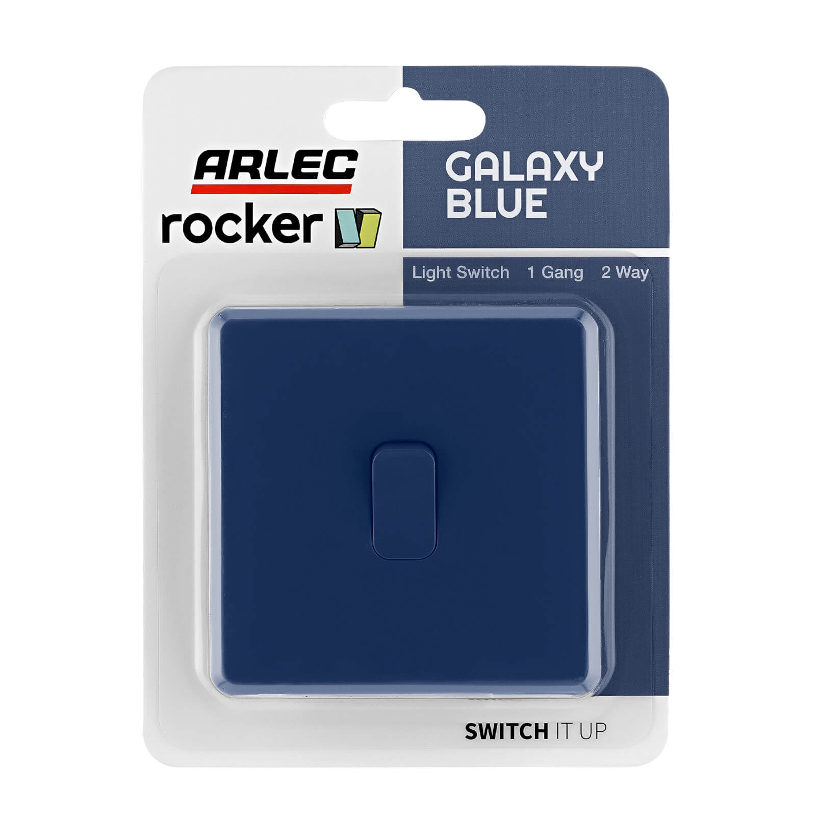 Arlec Rocker 10A 1Gang 2Way Galaxy Blue Single light switch