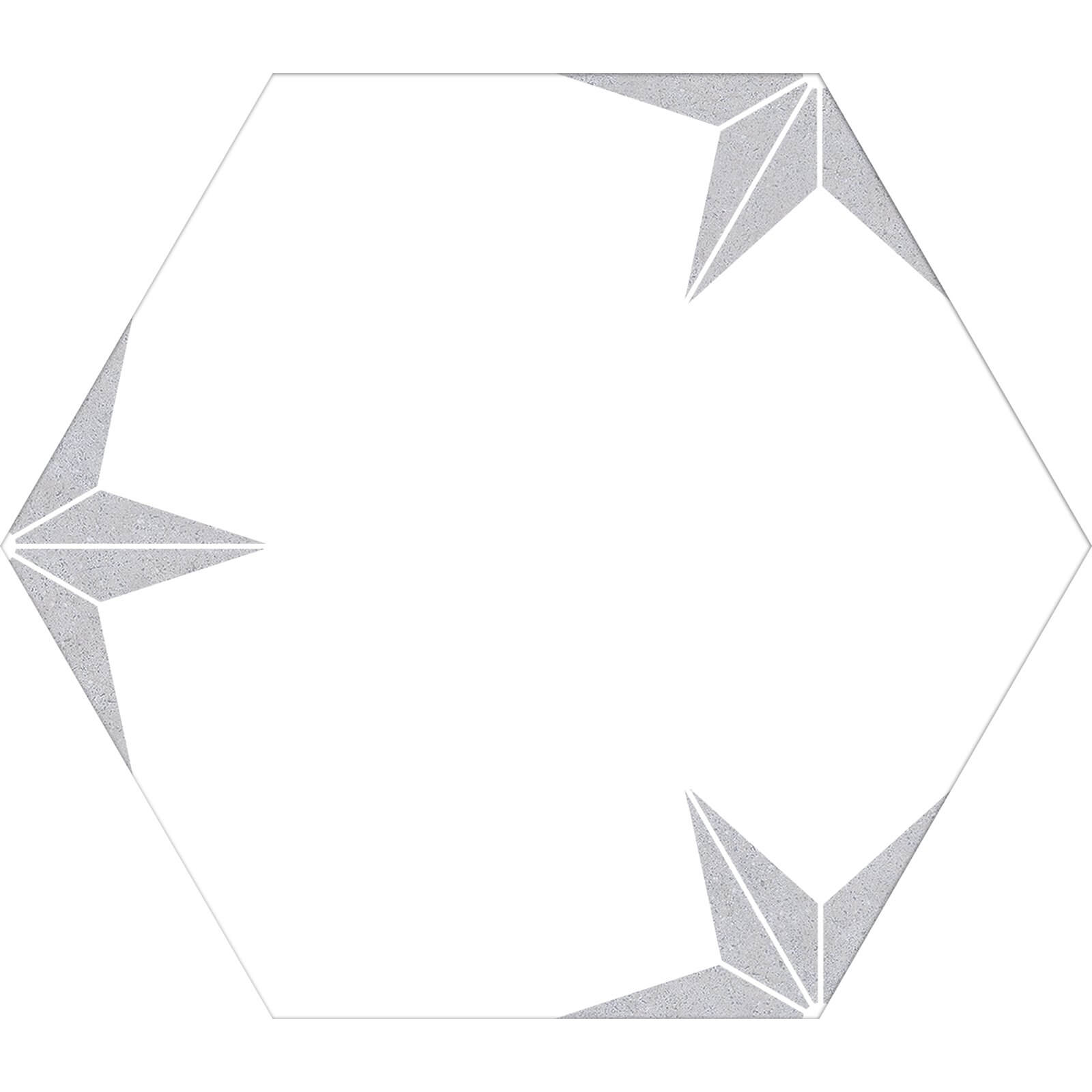 Hexagon Pattern Wall & Floor Tile - 250 x 220mm
