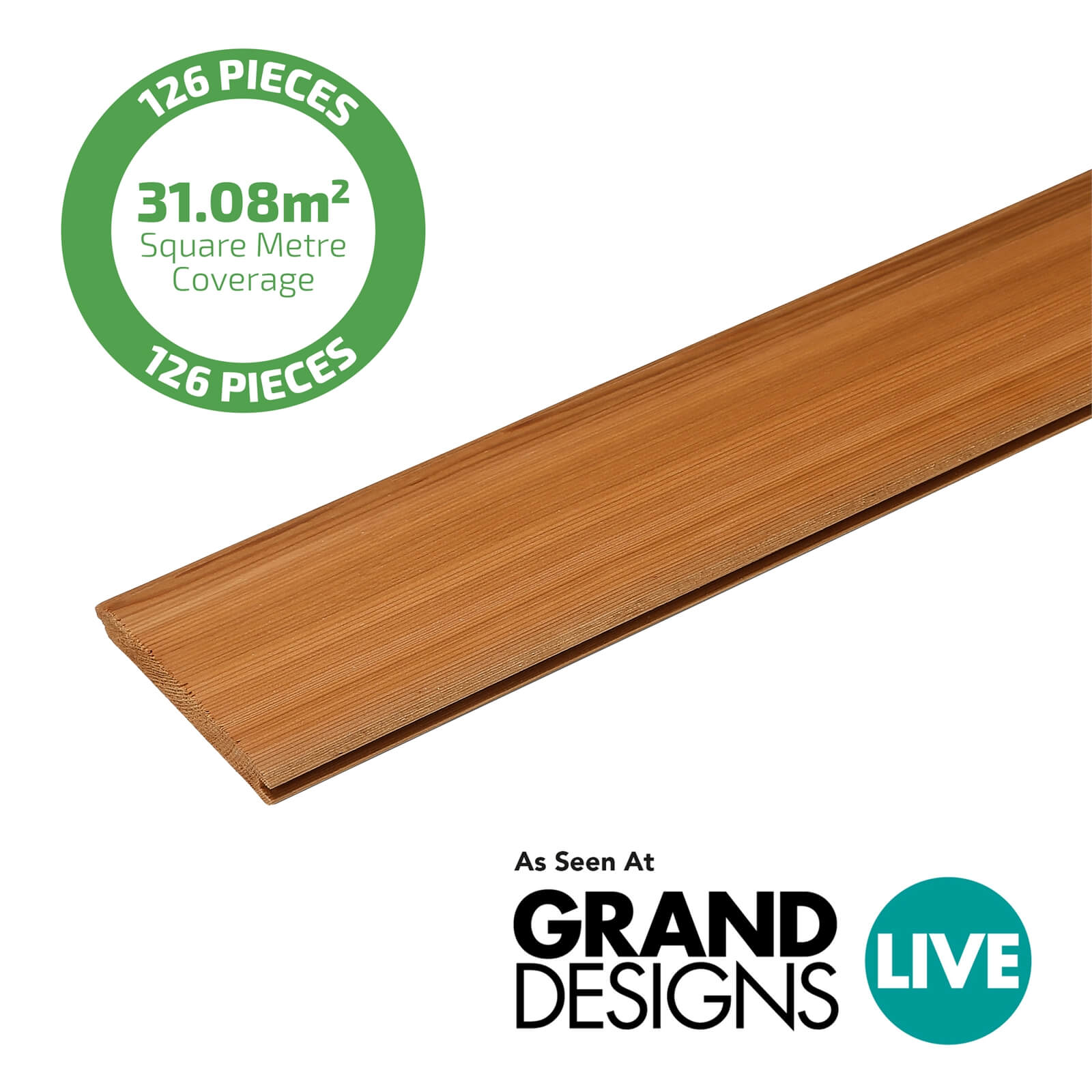 Western Red Cedar Cladding SertiWOOD Tongue and Groove TGV (126 Pack) 31.08m2