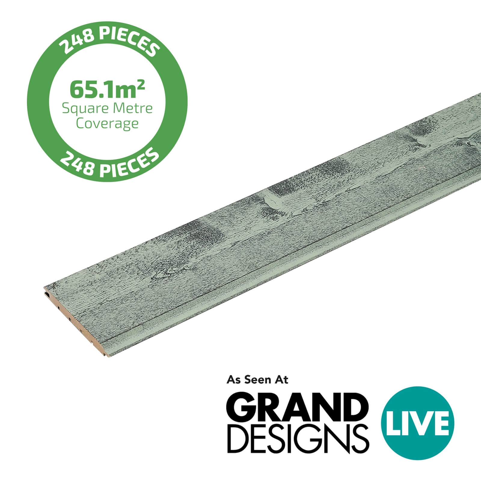 Premium Timber Cladding SertiWOOD Rustic Mint  (248 Pack) 65.1m2