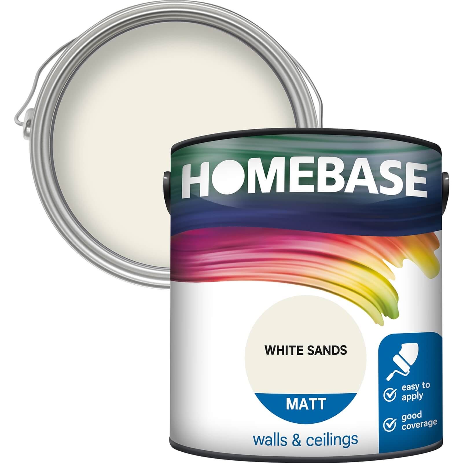 Homebase Matt Emulsion Paint White Sands - 2.5L