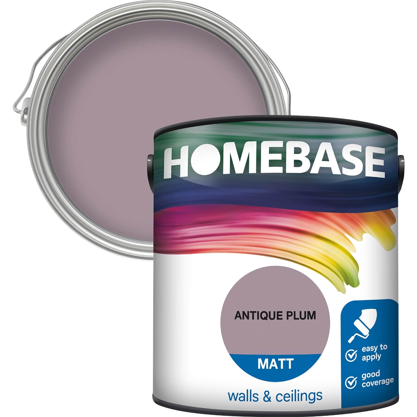 Homebase Matt Emulsion Paint Antique Plum - 2.5L