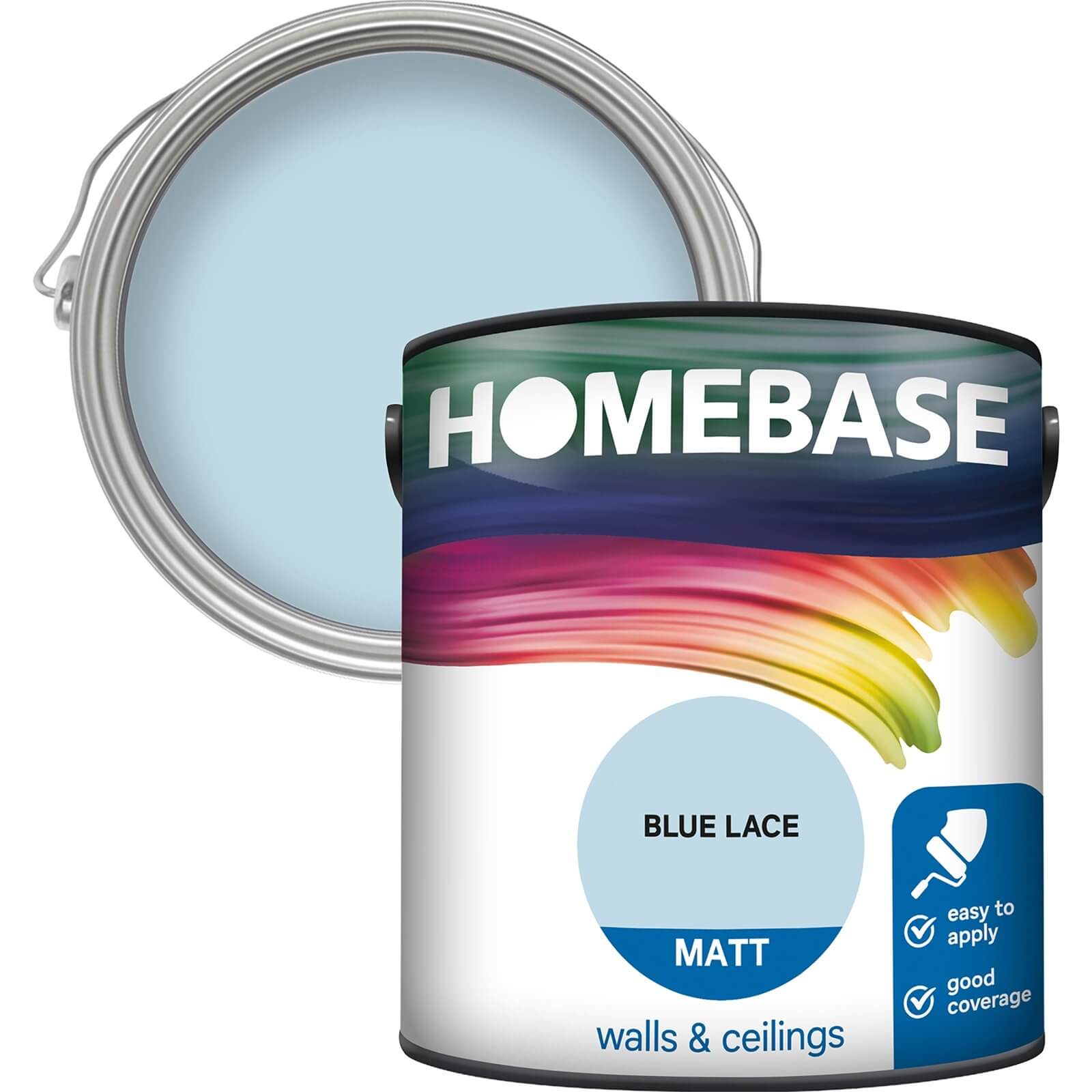 Homebase Matt Emulsion Paint Blue Lace - 2.5L