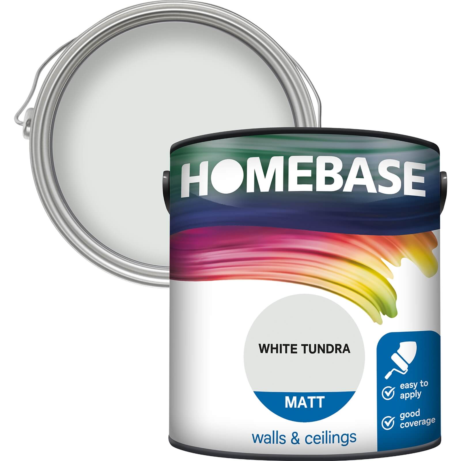 Homebase Matt Emulsion White Tundra - 2.5L