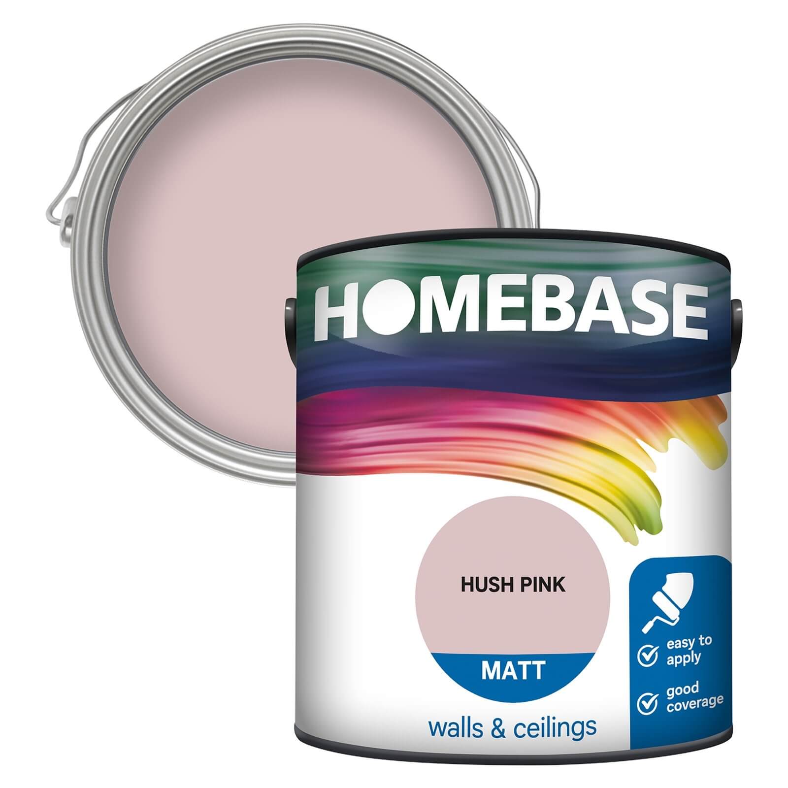 Homebase Matt Emulsion Paint Hush Pink - 2.5L