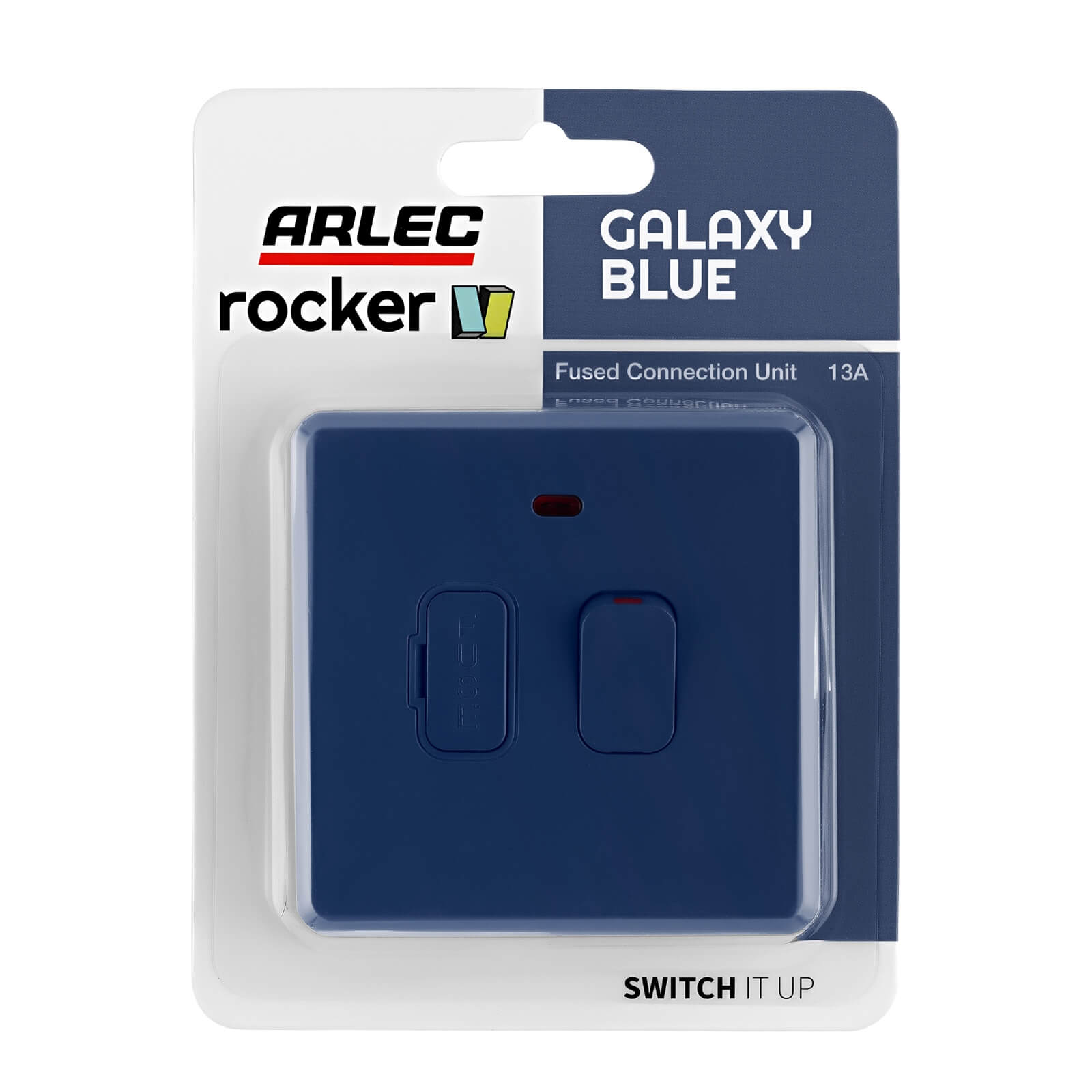 Arlec Rocker  13A Galaxy Blue Switched fused connection unit