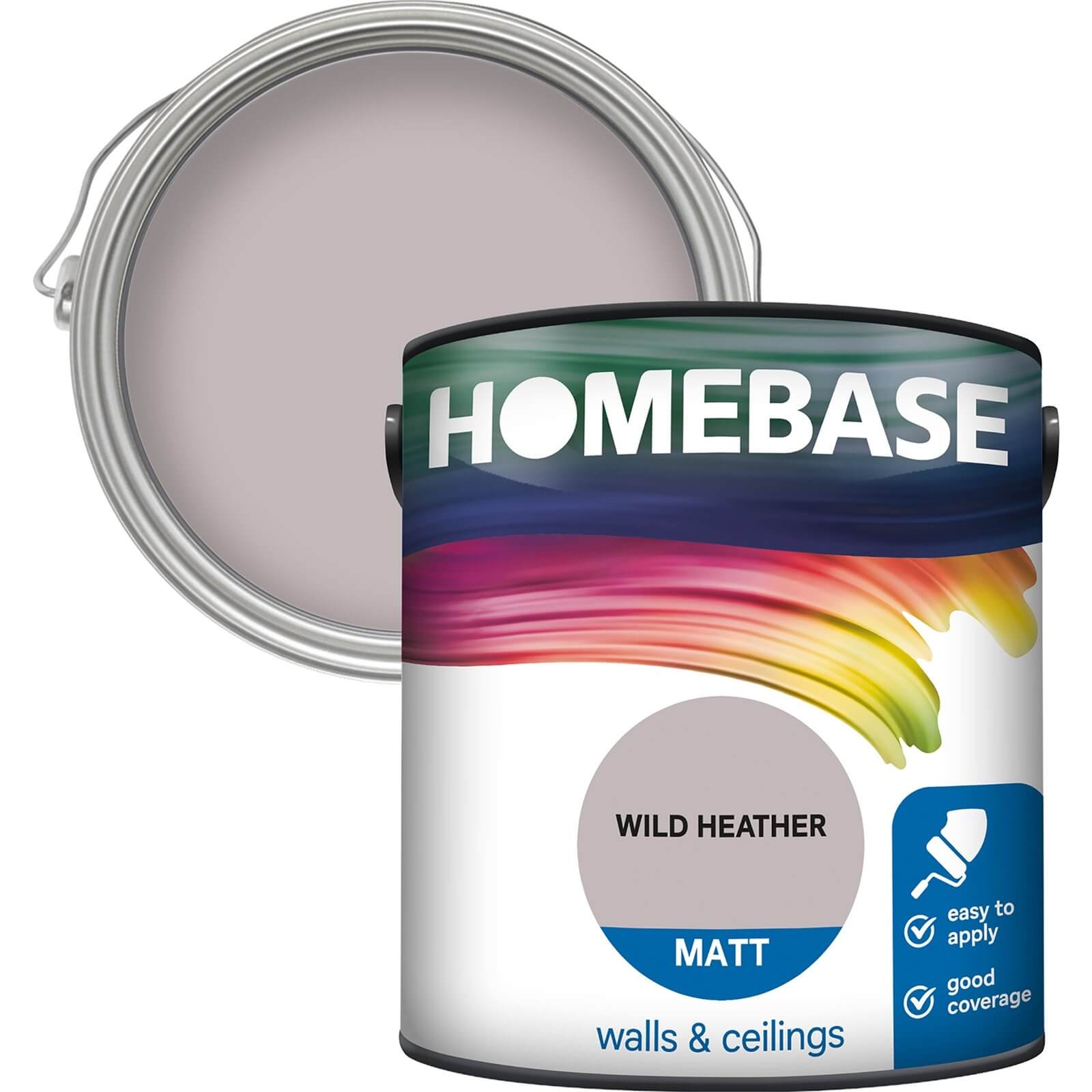 Homebase Matt Emulsion Paint Wild Heather - 2.5L