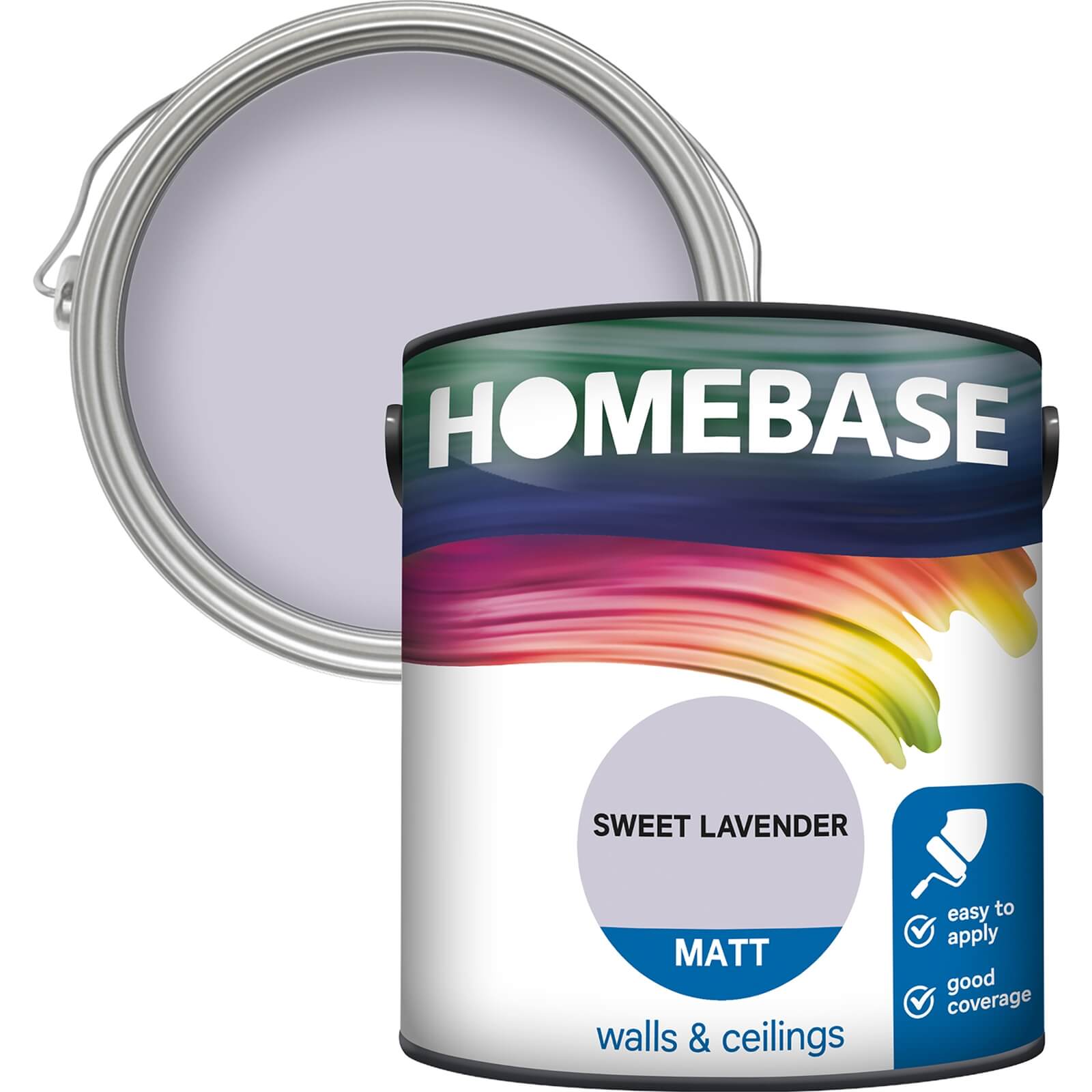 Homebase Matt Emulsion Paint Sweet Lavender - 2.5L