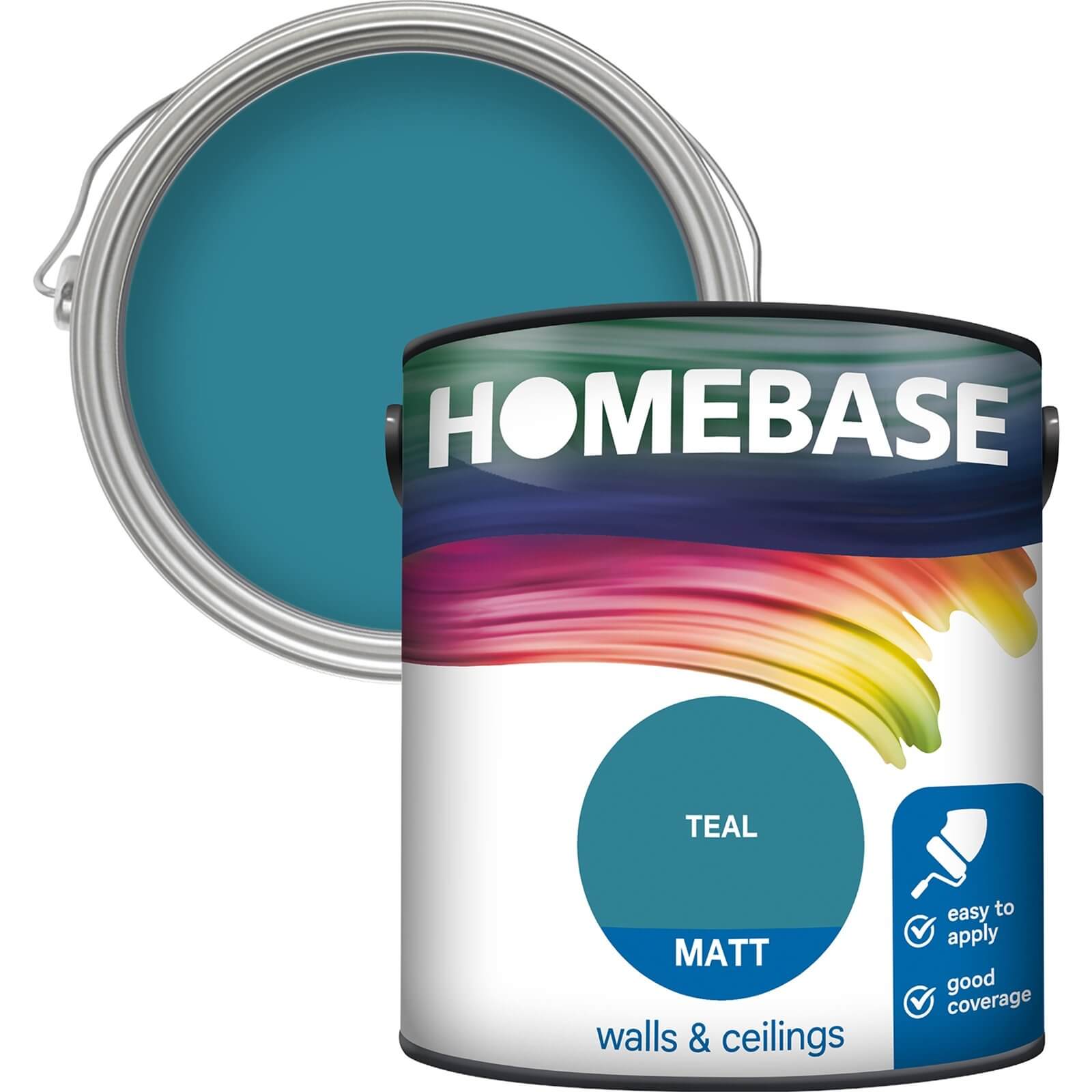 Homebase Matt Emulsion Paint Teal - 2.5L