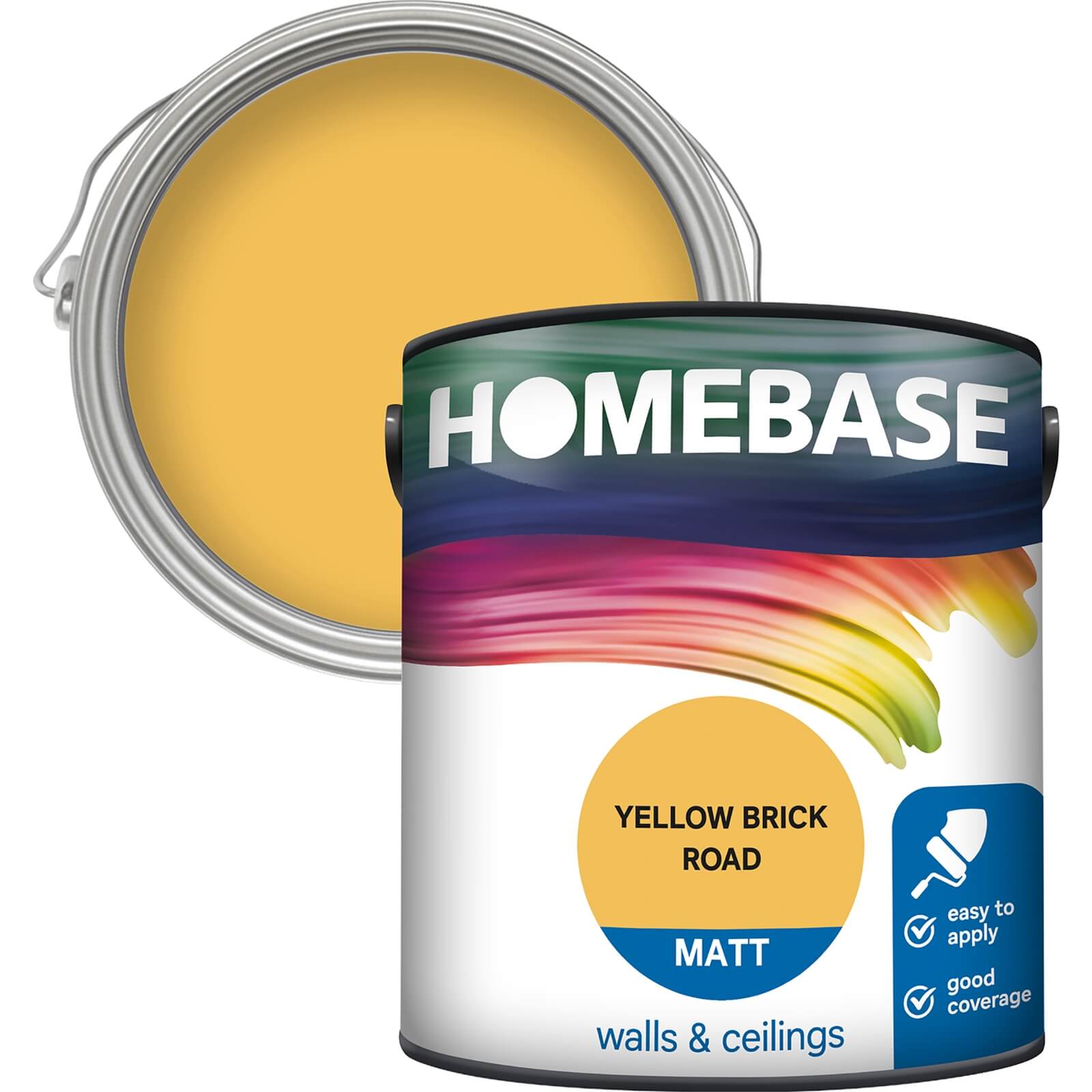 Homebase Matt Emulsion Paint Yellow Brick Road - 2.5L
