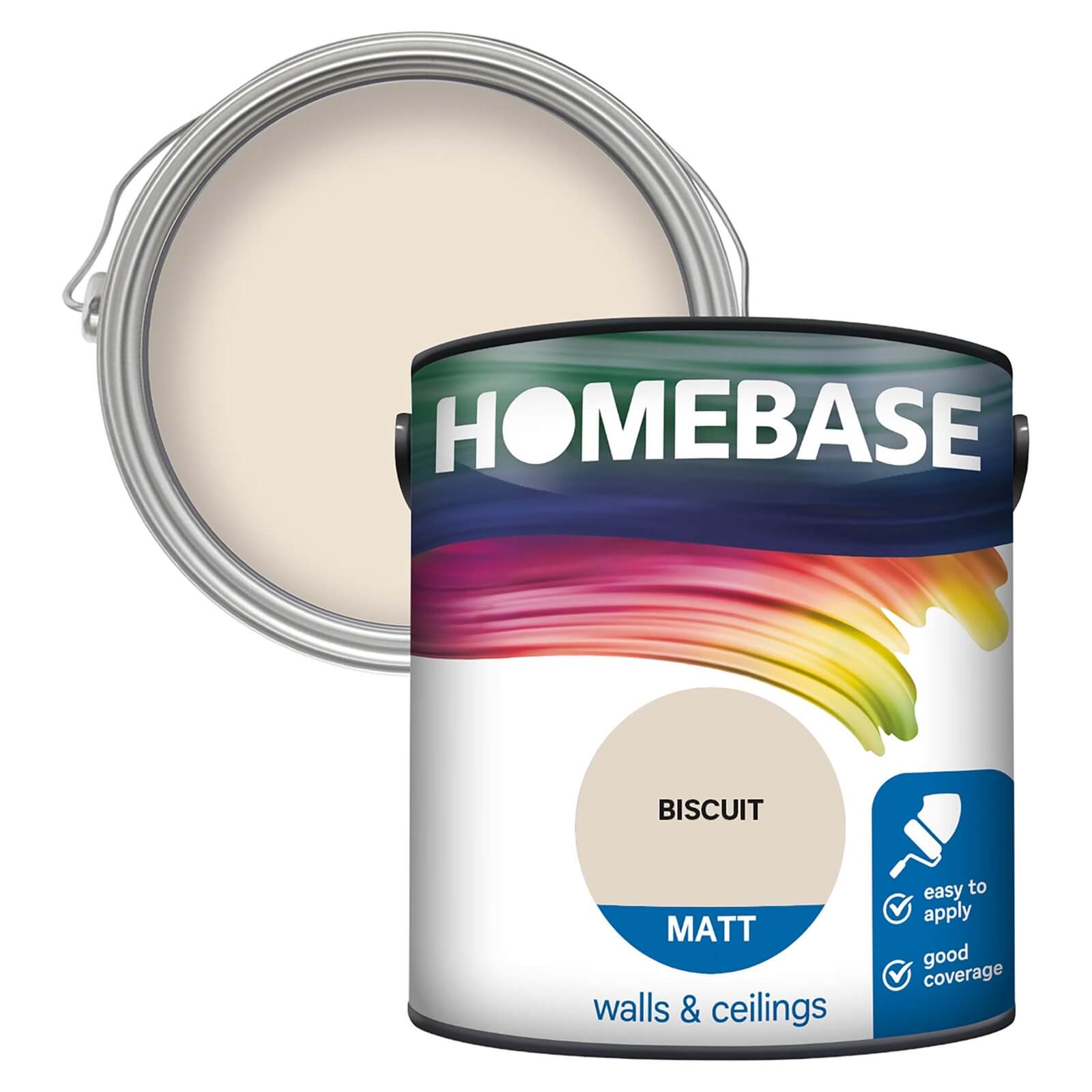Homebase Matt Emulsion Paint Biscuit - 2.5L