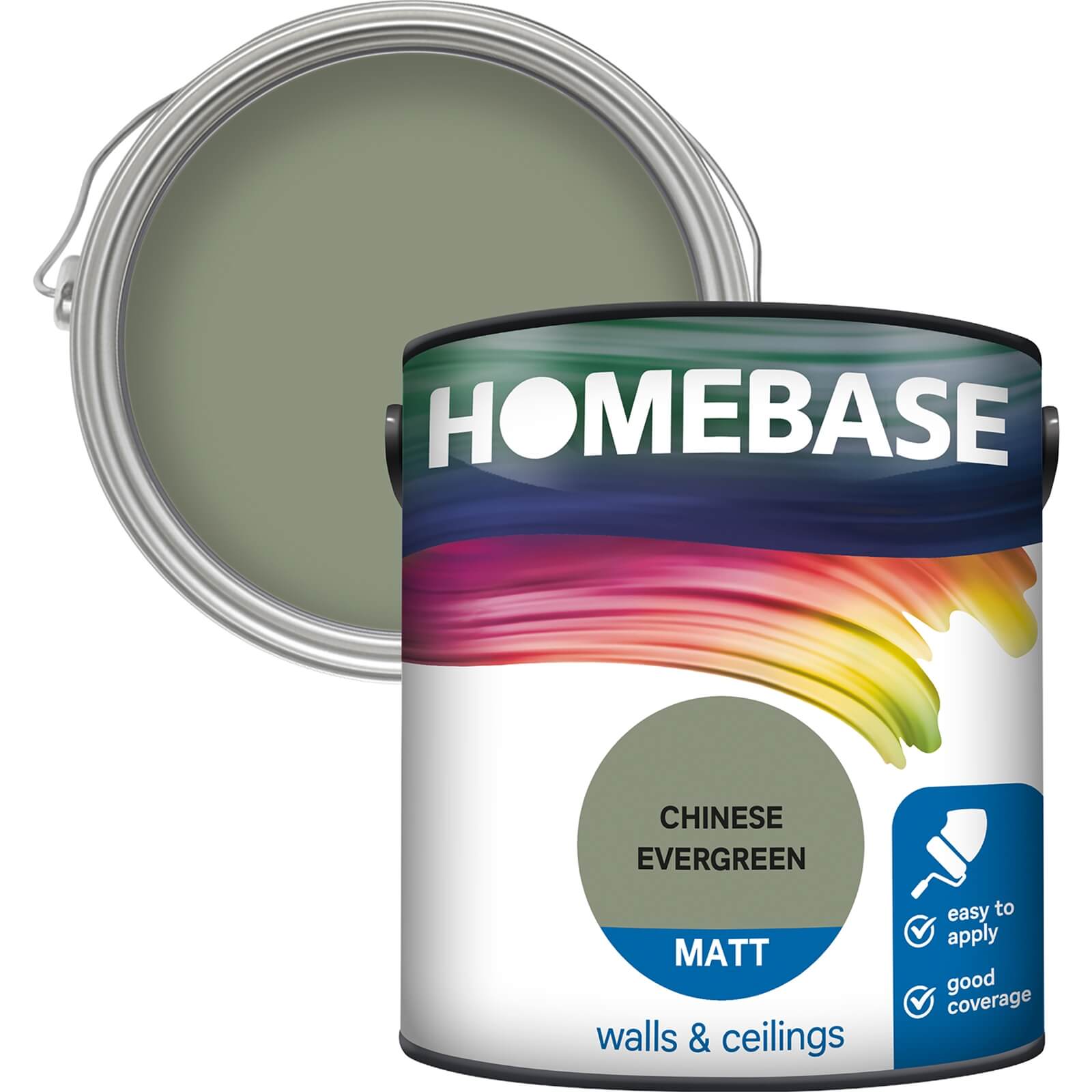 Homebase Matt Emulsion Paint Chinese Evergreen - 2.5L