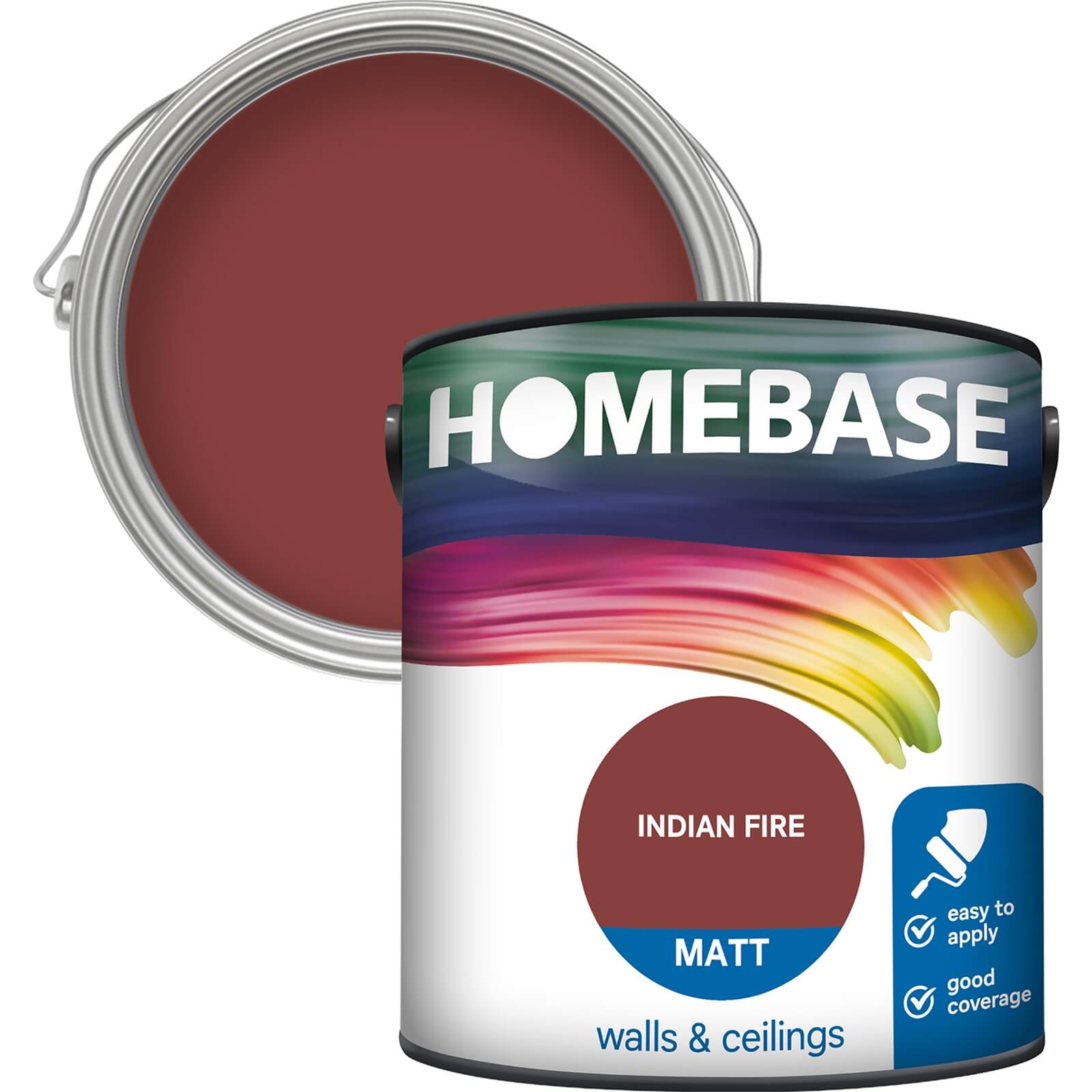 Homebase Matt Emulsion Paint Indian Fire - 2.5L