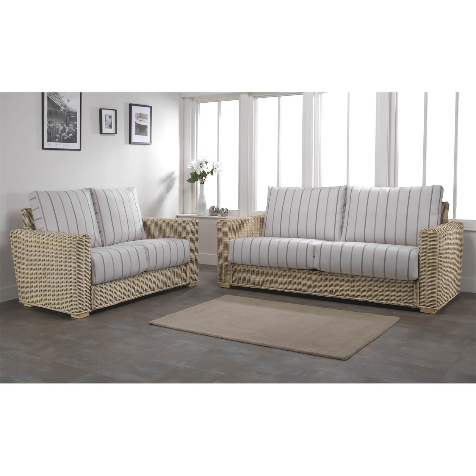 Burford 2 Seater Sofa In Linen Taupe