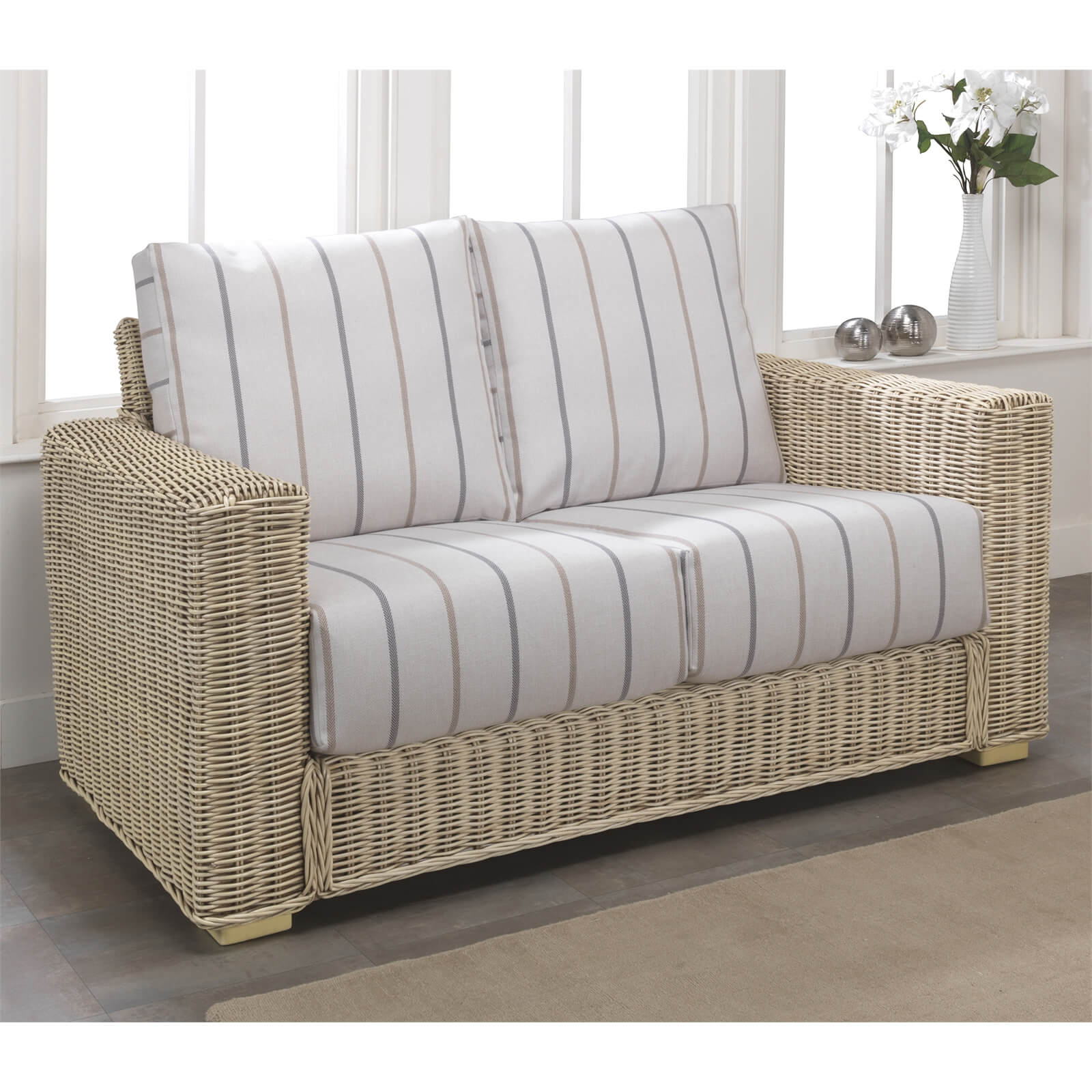 Burford 2 Seater Sofa In Linen Taupe