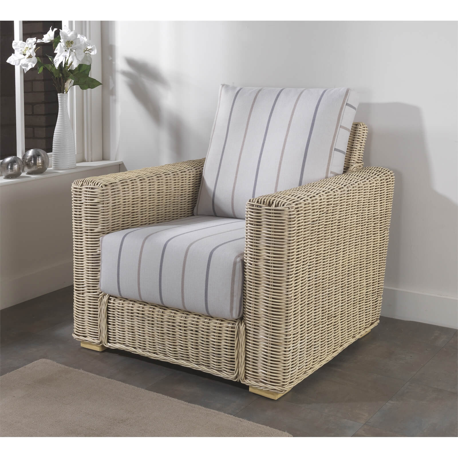 Burford Armchair In Linen Taupe