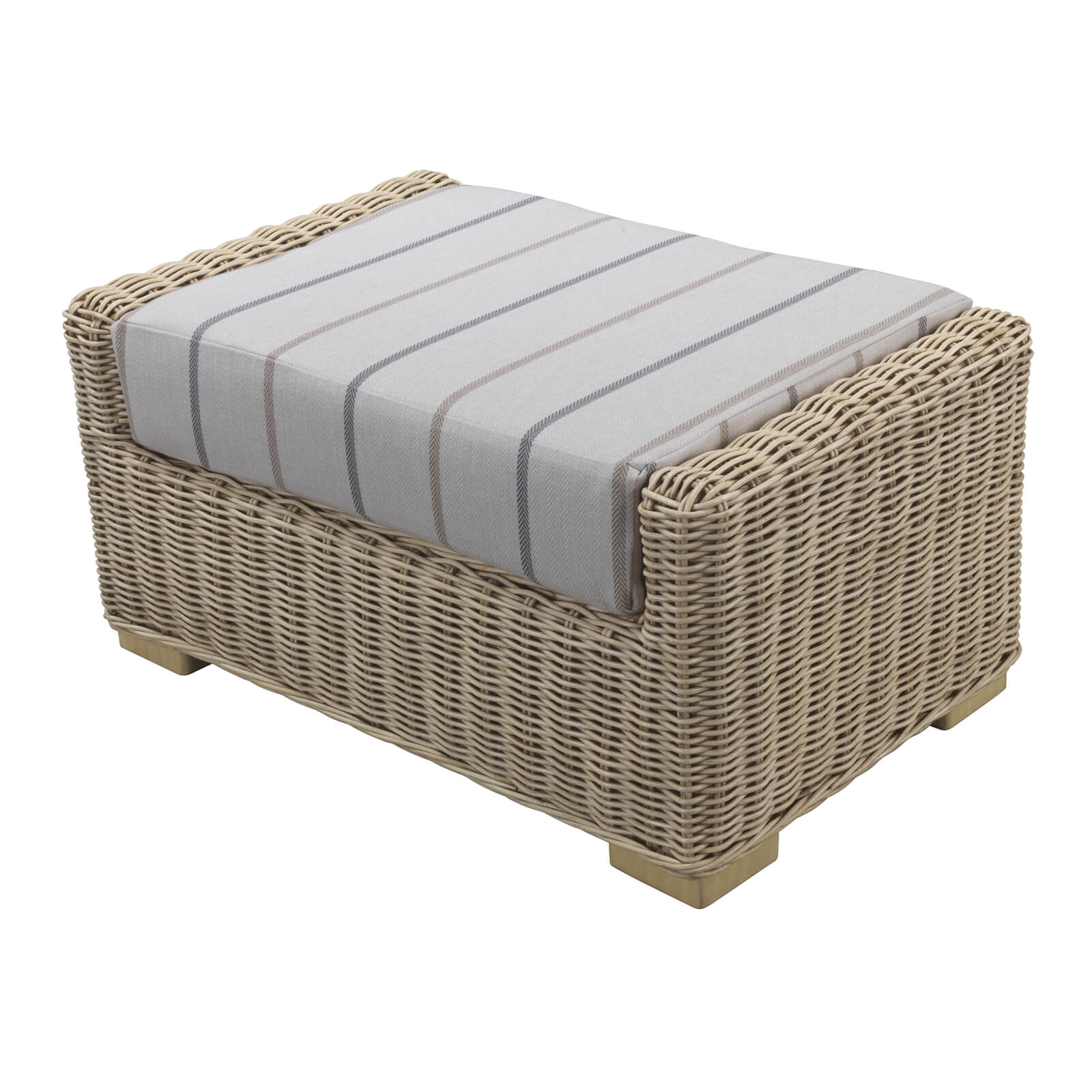 Burford Footstool In Linen Taupe