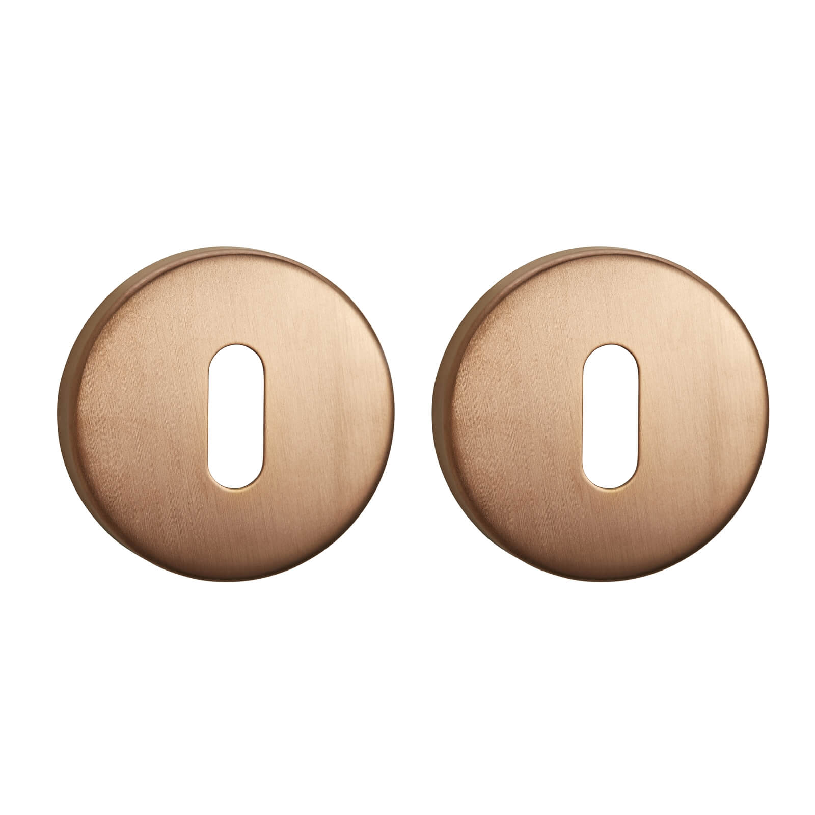 Sandleford Round Keyhole Escutcheon - Brushed Copper Stainless Steel