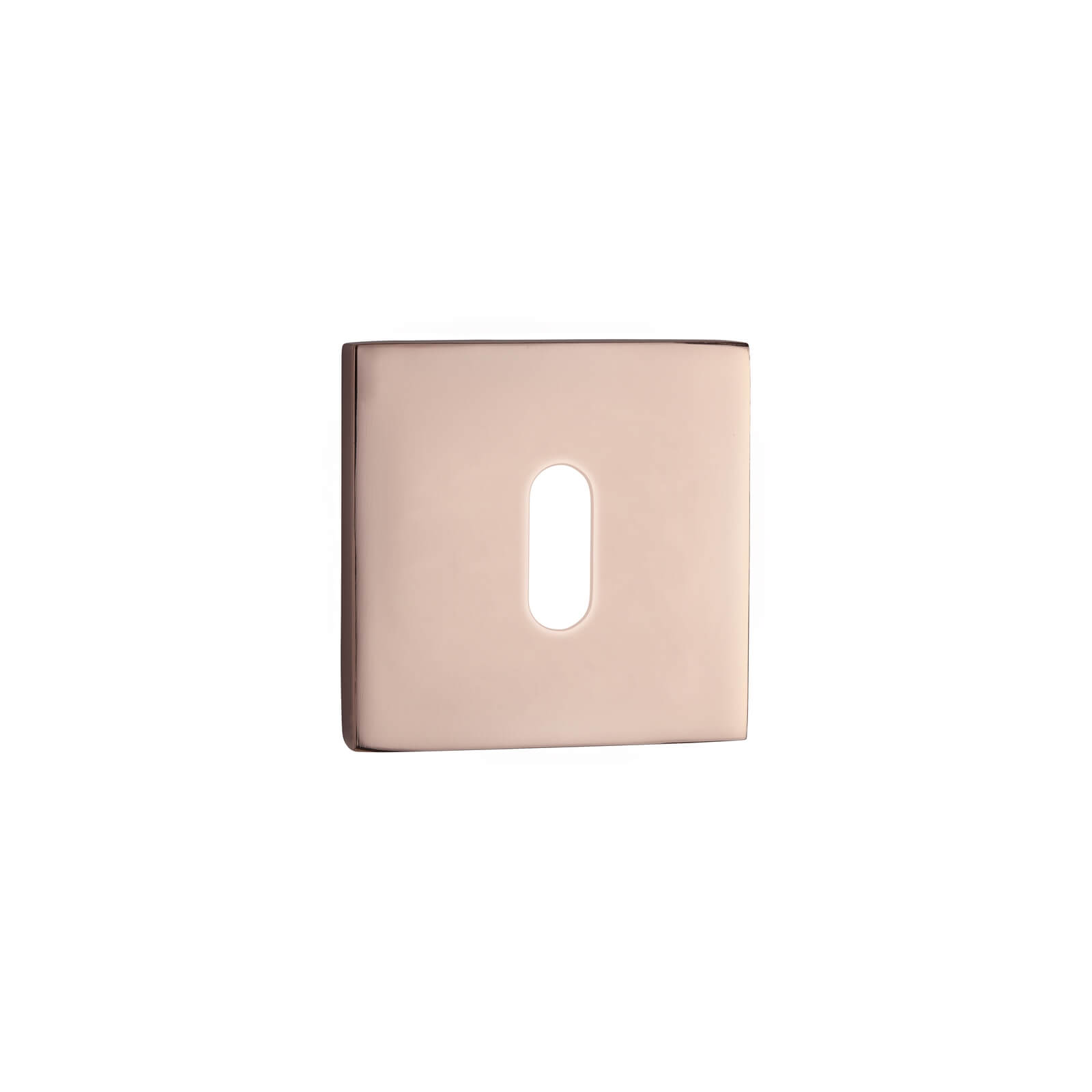Sandleford Square Keyhole Escutcheon - Polished Copper