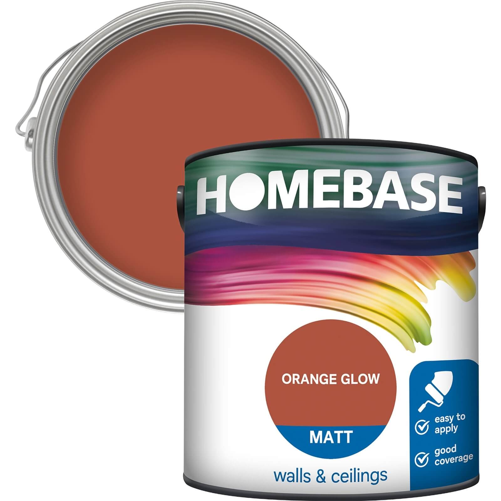 Homebase Matt Emulsion Paint Orange Glow - 2.5L
