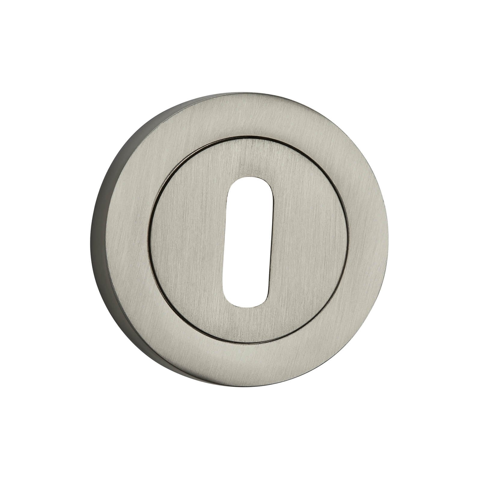 Sandleford Round Keyhole Escutcheon - Brushed Nickel