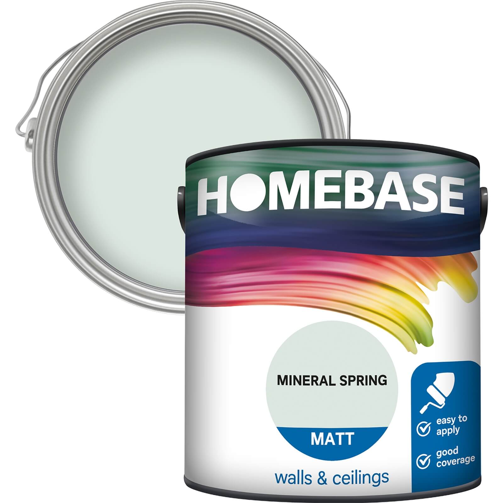 Homebase Matt Emulsion Paint Mineral Spring - 2.5L
