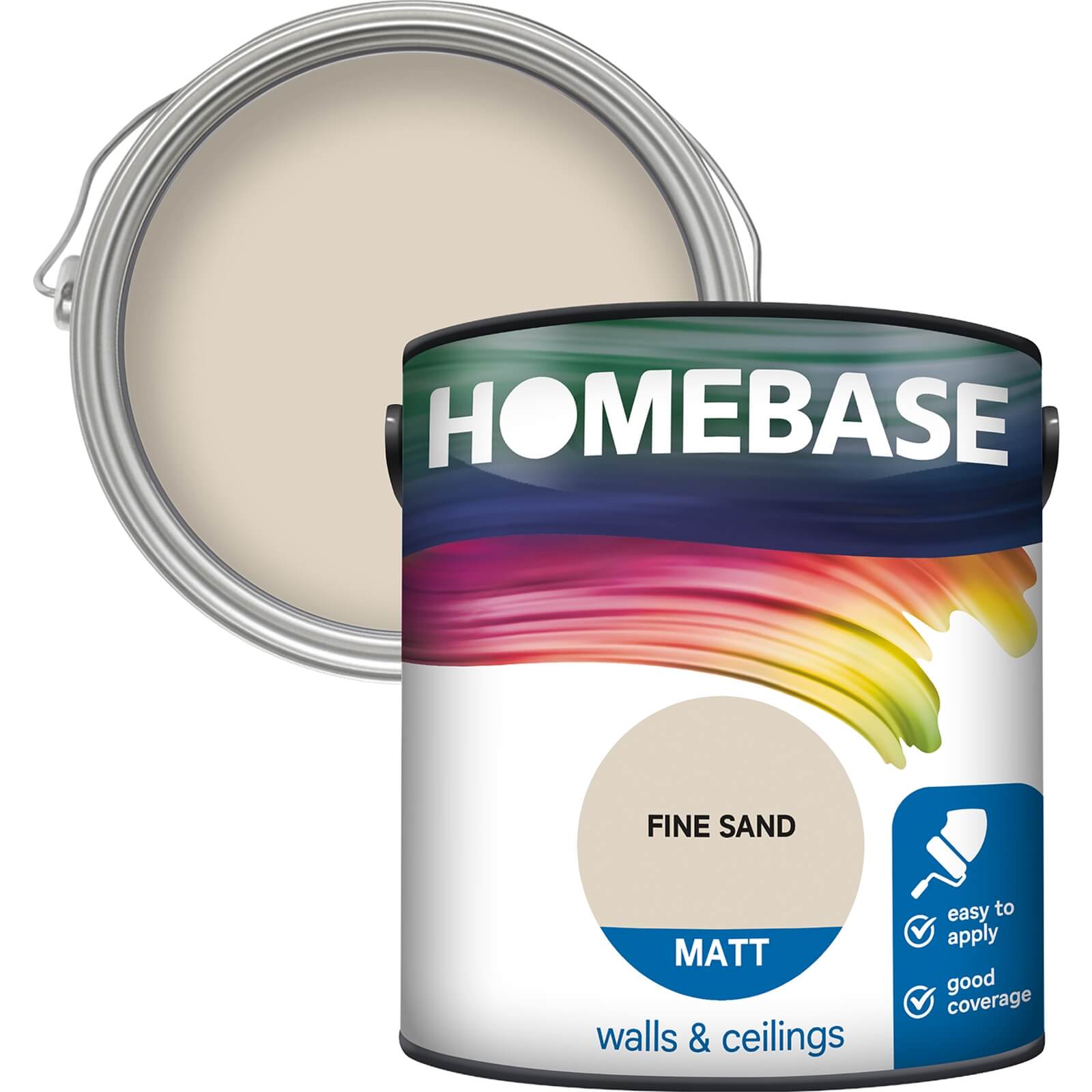 Homebase Matt Emulsion Paint Fine Sand - 2.5L
