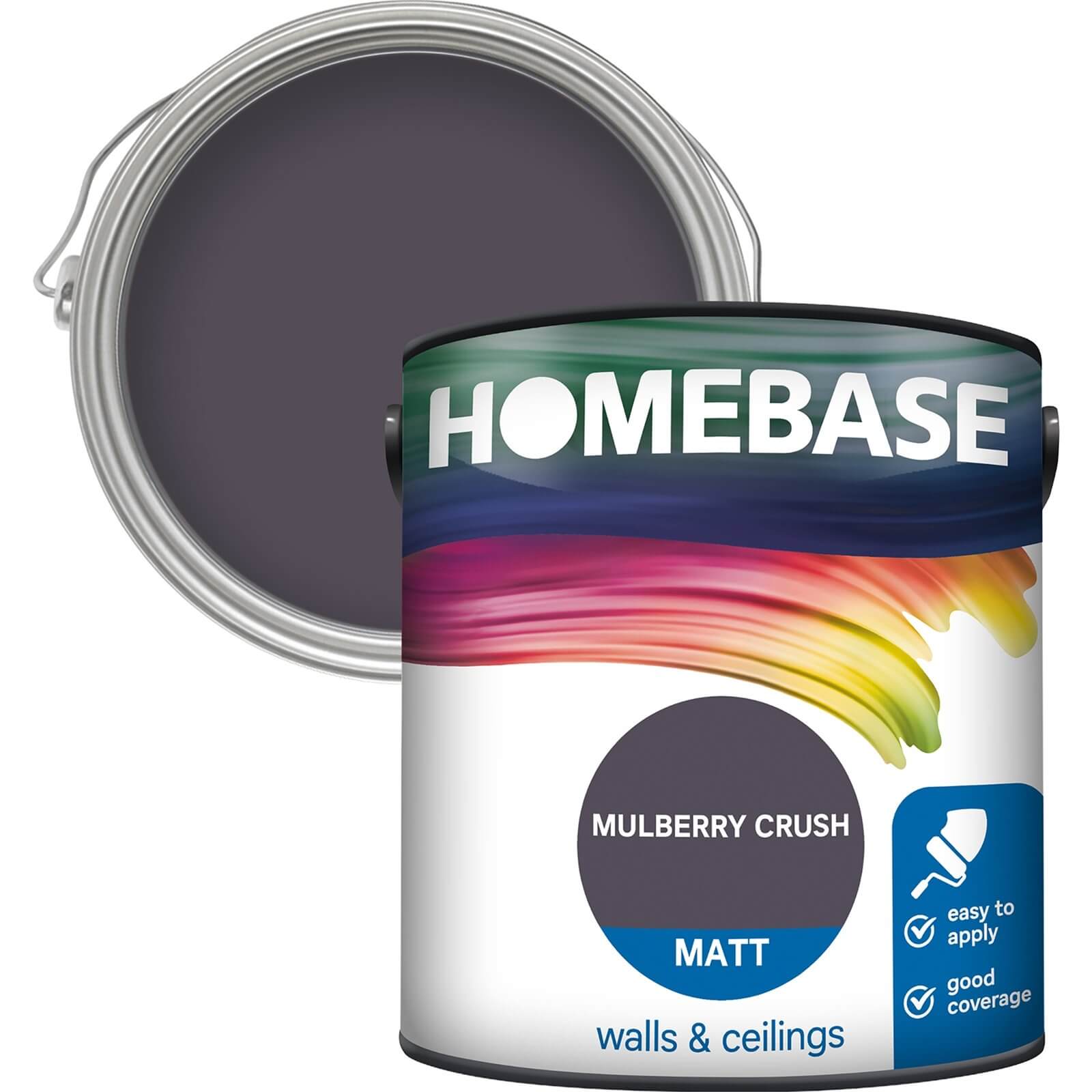 Homebase Matt Emulsion Paint Mulberry Crush - 2.5L