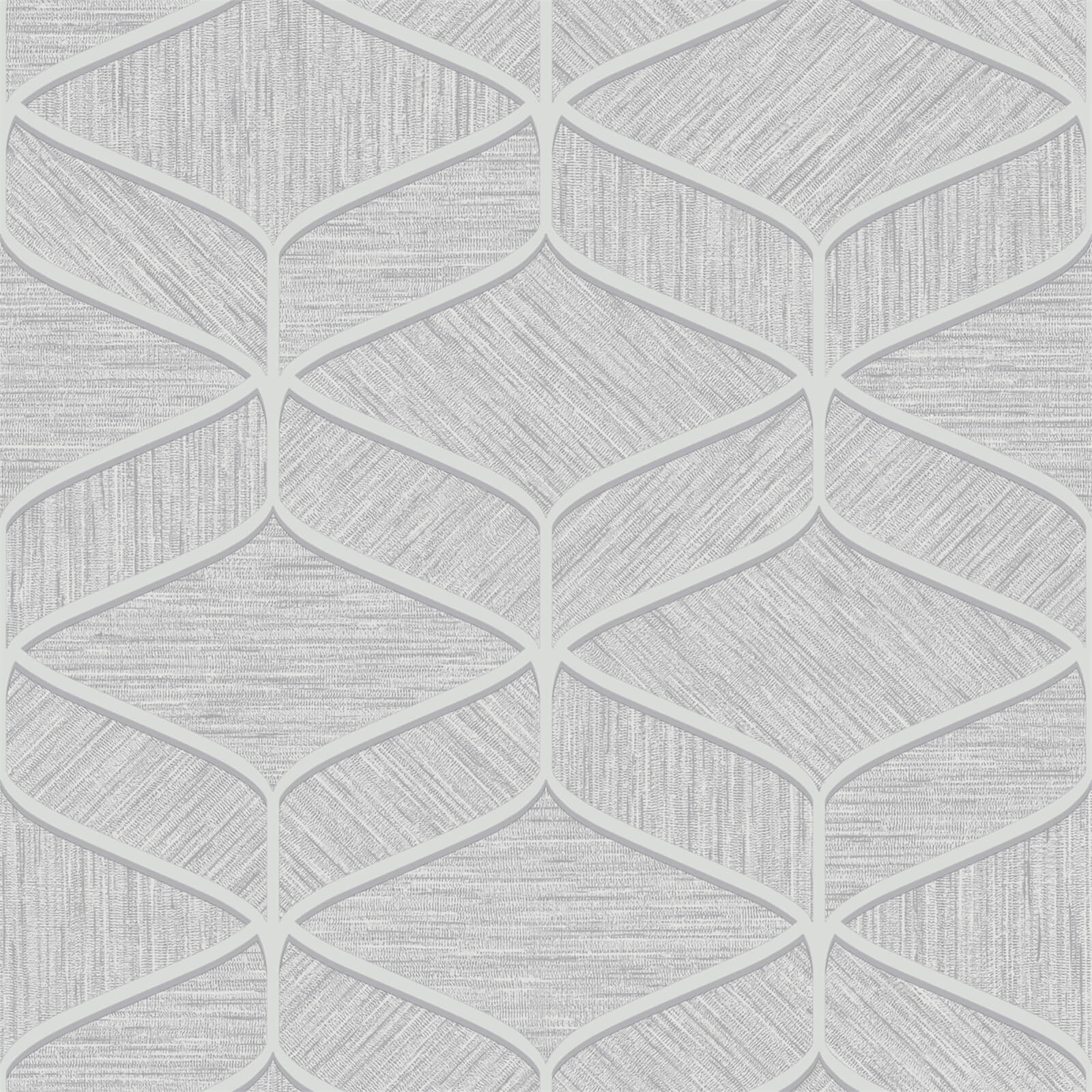 Belgravia Decor Luciano Geometric Embossed Metallic Grey Wallpaper