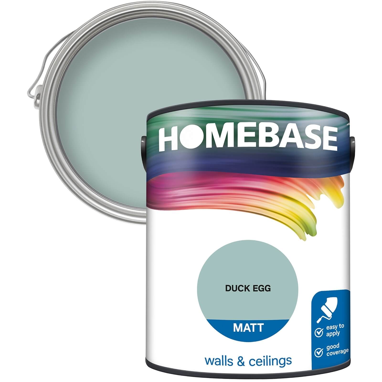 Homebase Matt Emulsion Paint Duck Egg - 5L