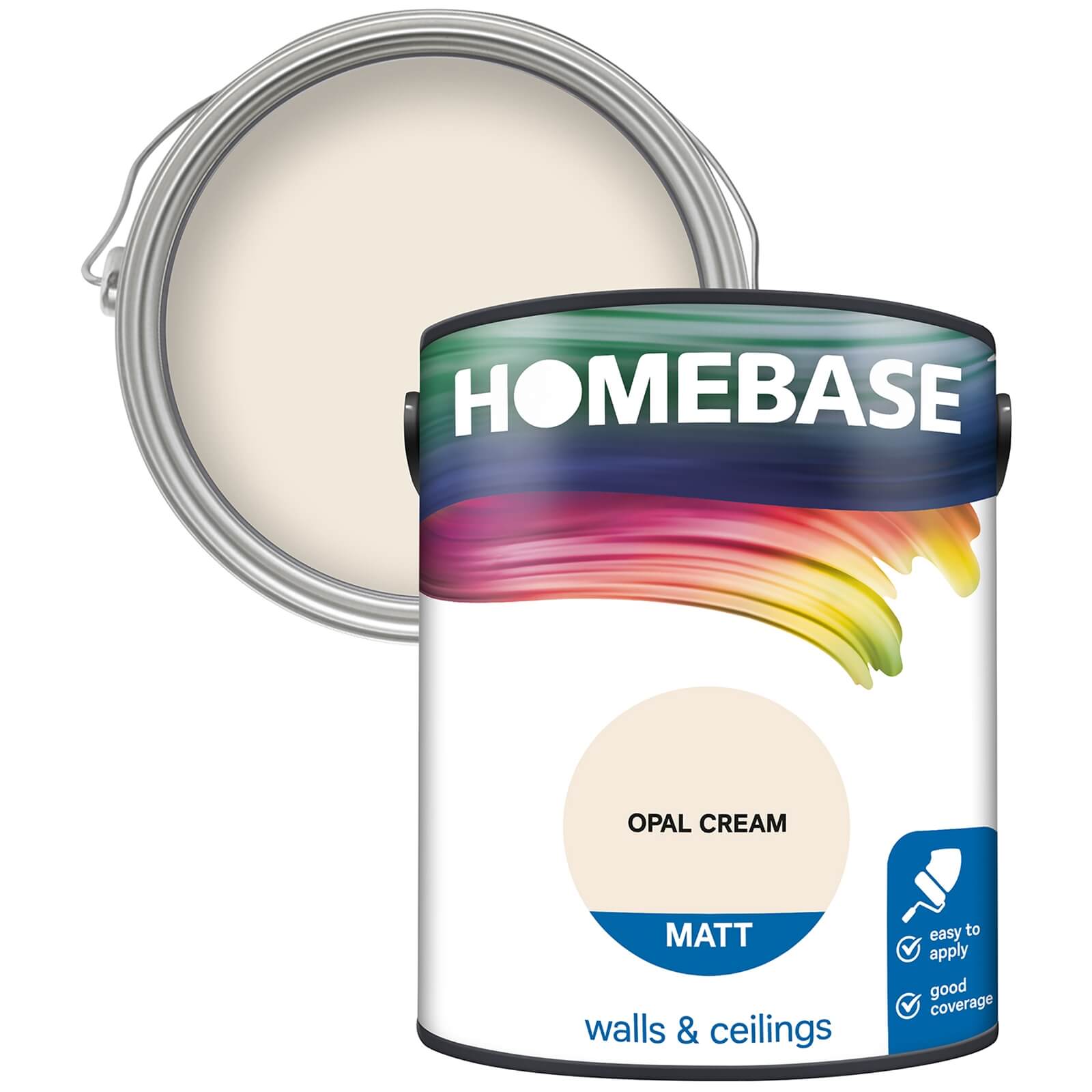 Homebase Matt Emulsion Paint Opal Cream - 5L