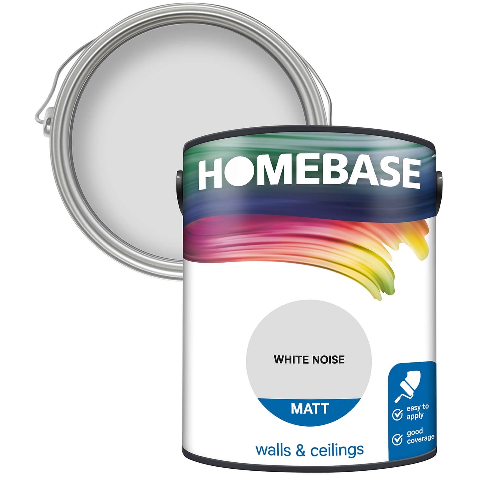 Homebase Matt Emulsion Paint White Noise - 5L