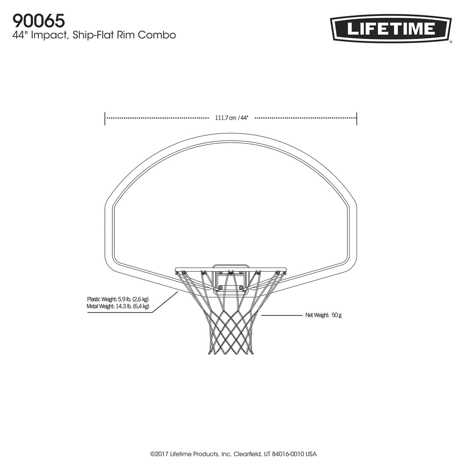 Lifetime Basketball Backboard & Rim Combo