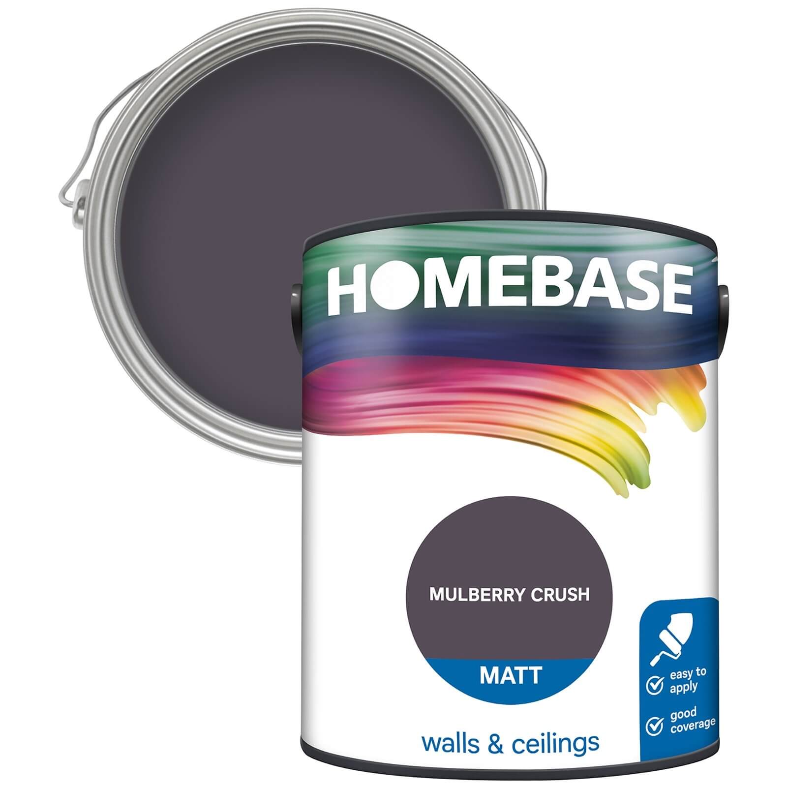 Homebase Matt Emulsion Paint Mulberry Crush - 5L