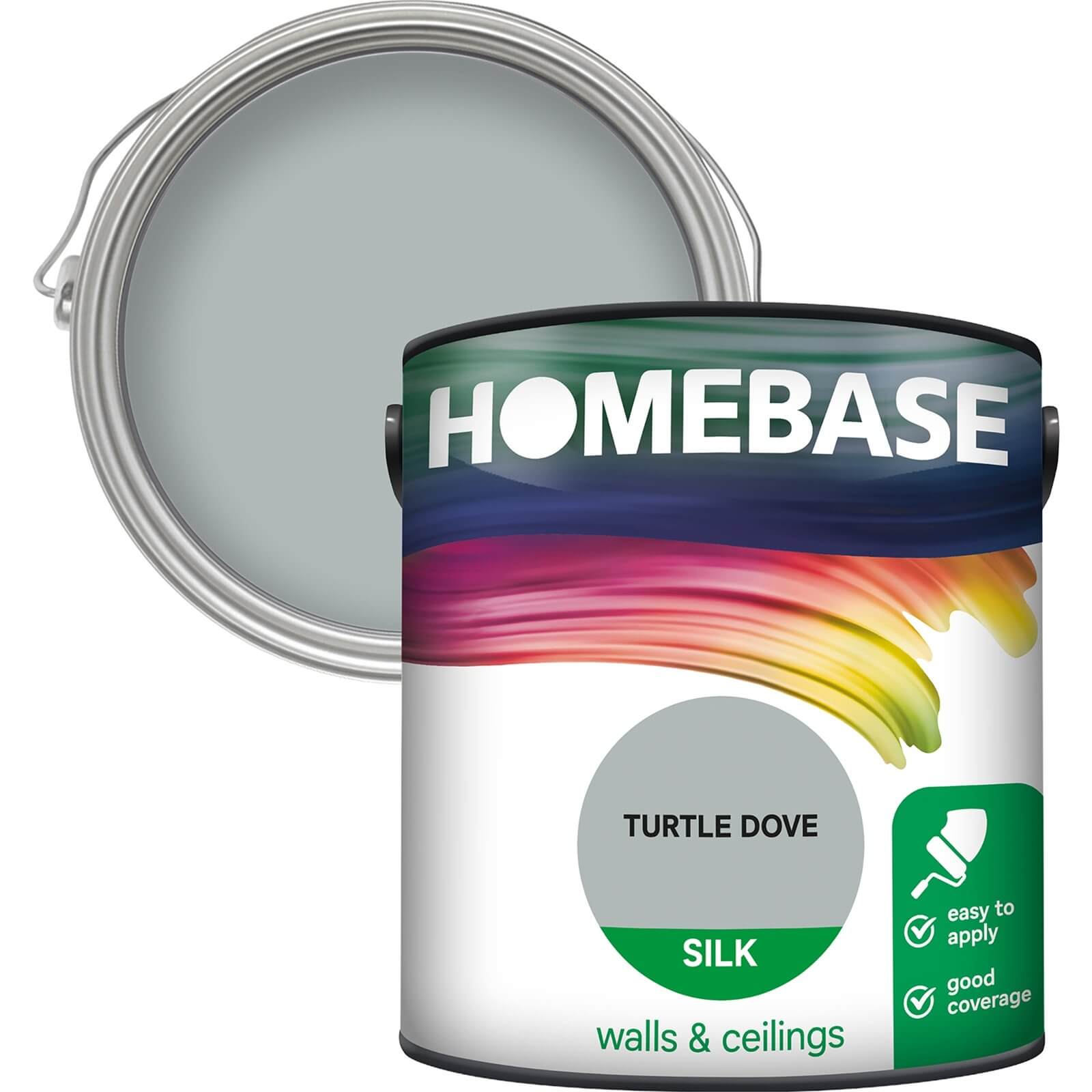 Homebase Silk Emulsion Paint Turtle Dove - 2.5L