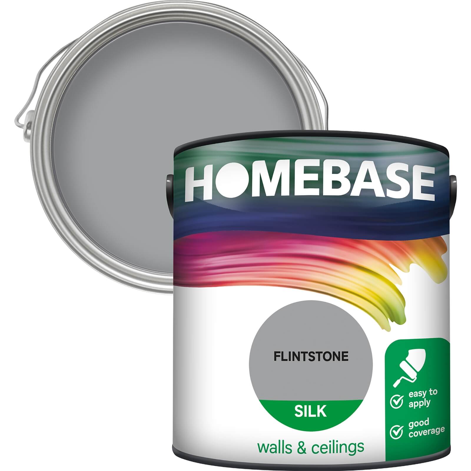 Homebase Silk Emulsion Paint Flintstone - 2.5L