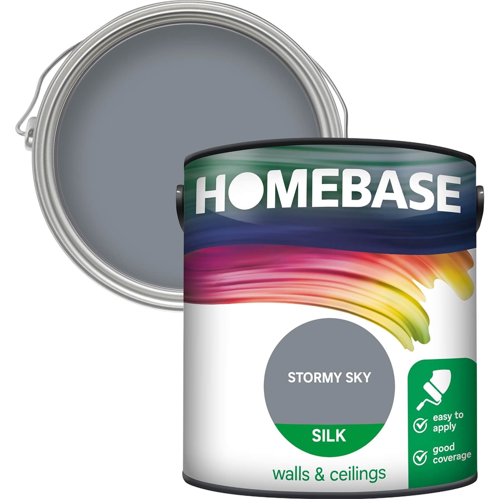Homebase Silk Emulsion Paint Stormy Sky - 2.5L