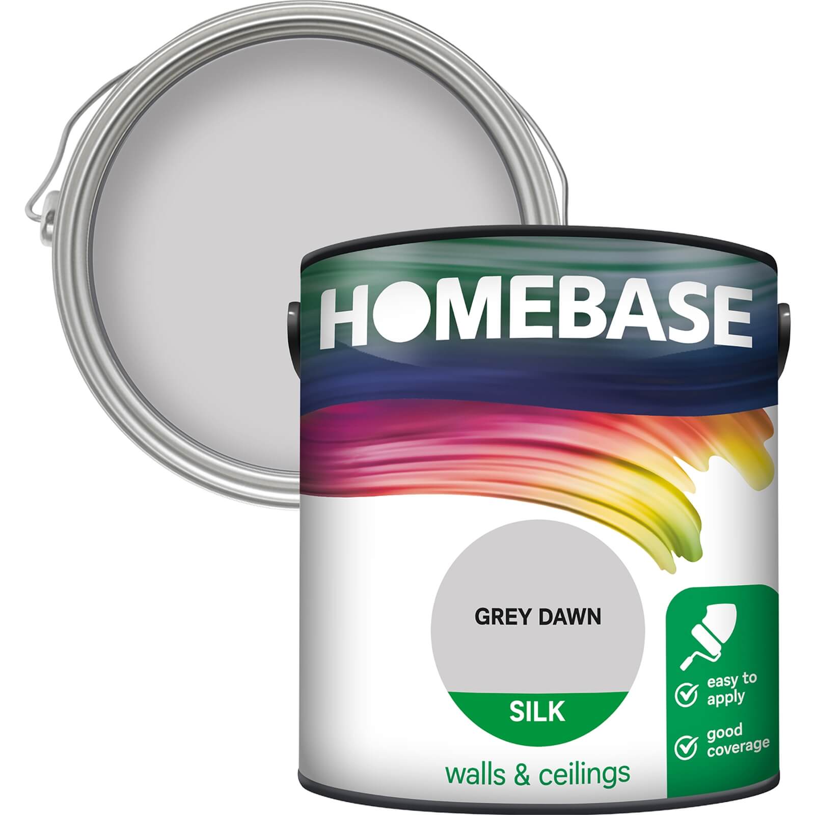 Homebase Silk Emulsion Paint Grey Dawn - 2.5L