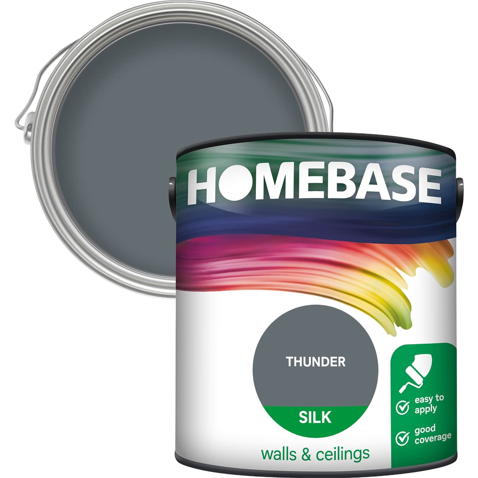 Homebase Silk Emulsion Paint Thunder - 2.5L